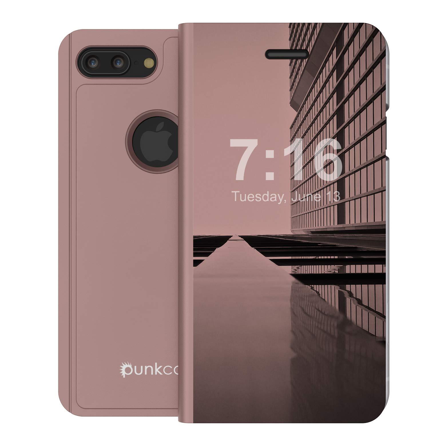 Punkcase Note 9 Reflector Case Protective Flip Cover [Rose]