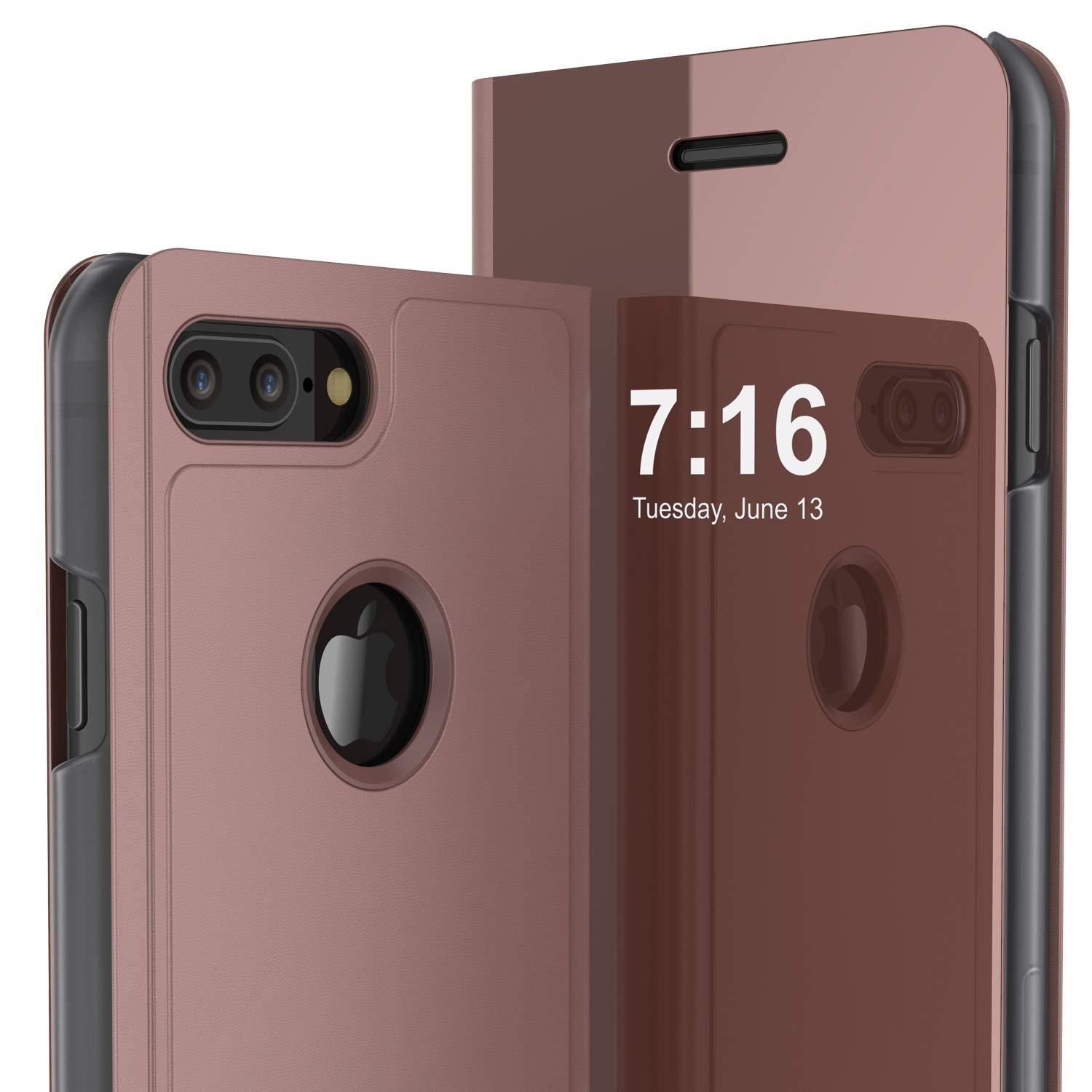 Punkcase Note 9 Reflector Case Protective Flip Cover [Rose]