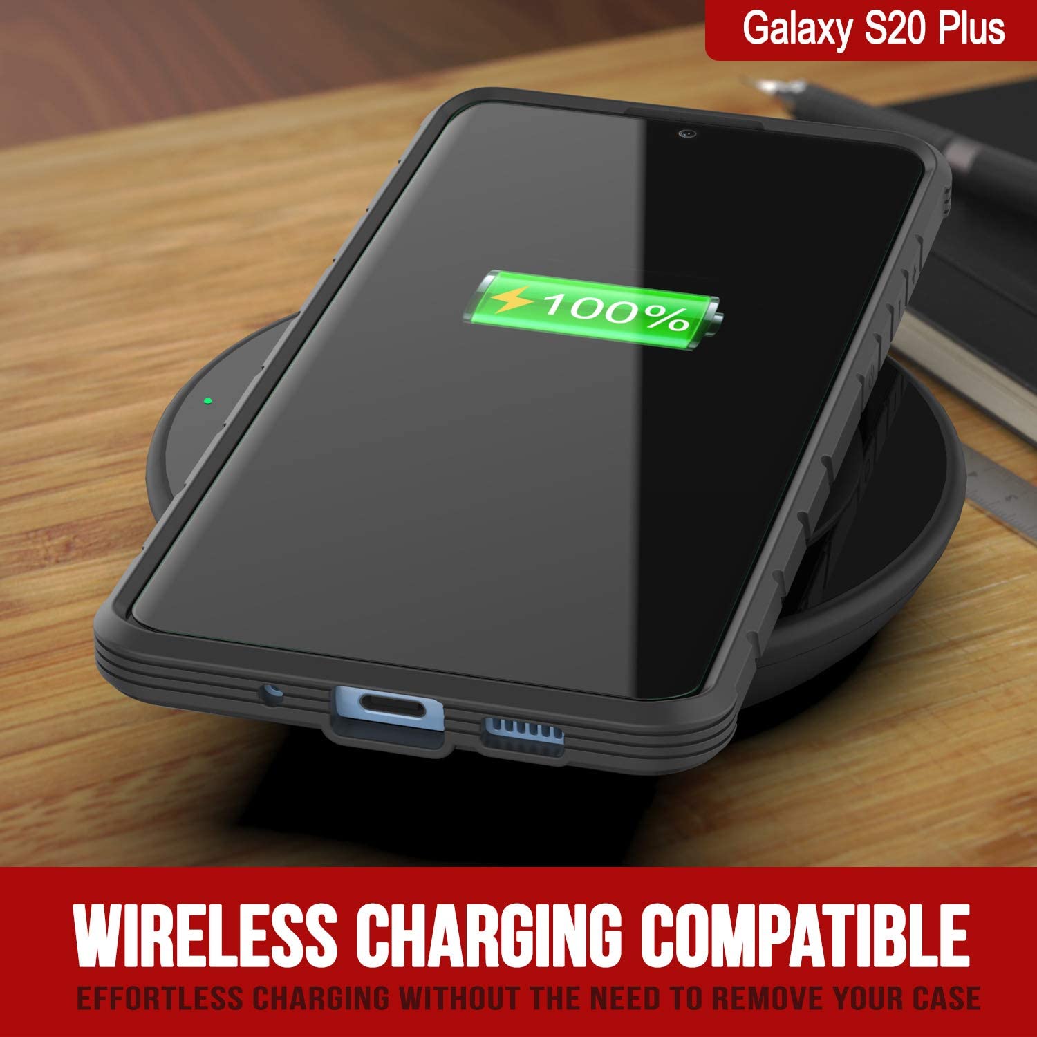 Punkcase S20+ Plus ravenger Case Protective Military Grade Multilayer Cover [Grey-Black]