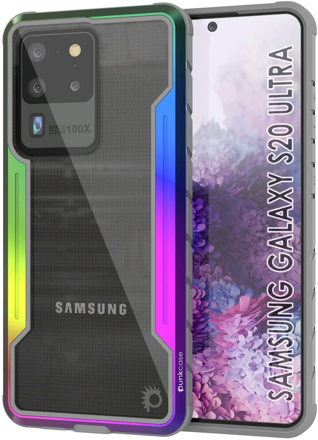 Punkcase S20 Ultra ravenger Case Protective Military Grade Multilayer Cover [Rainbow]