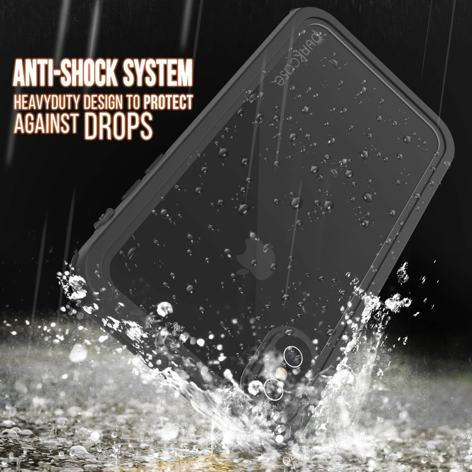 iPhone XS Waterproof IP68 Case, Punkcase [Purple] [Rapture Series]  W/Built in Screen Protector