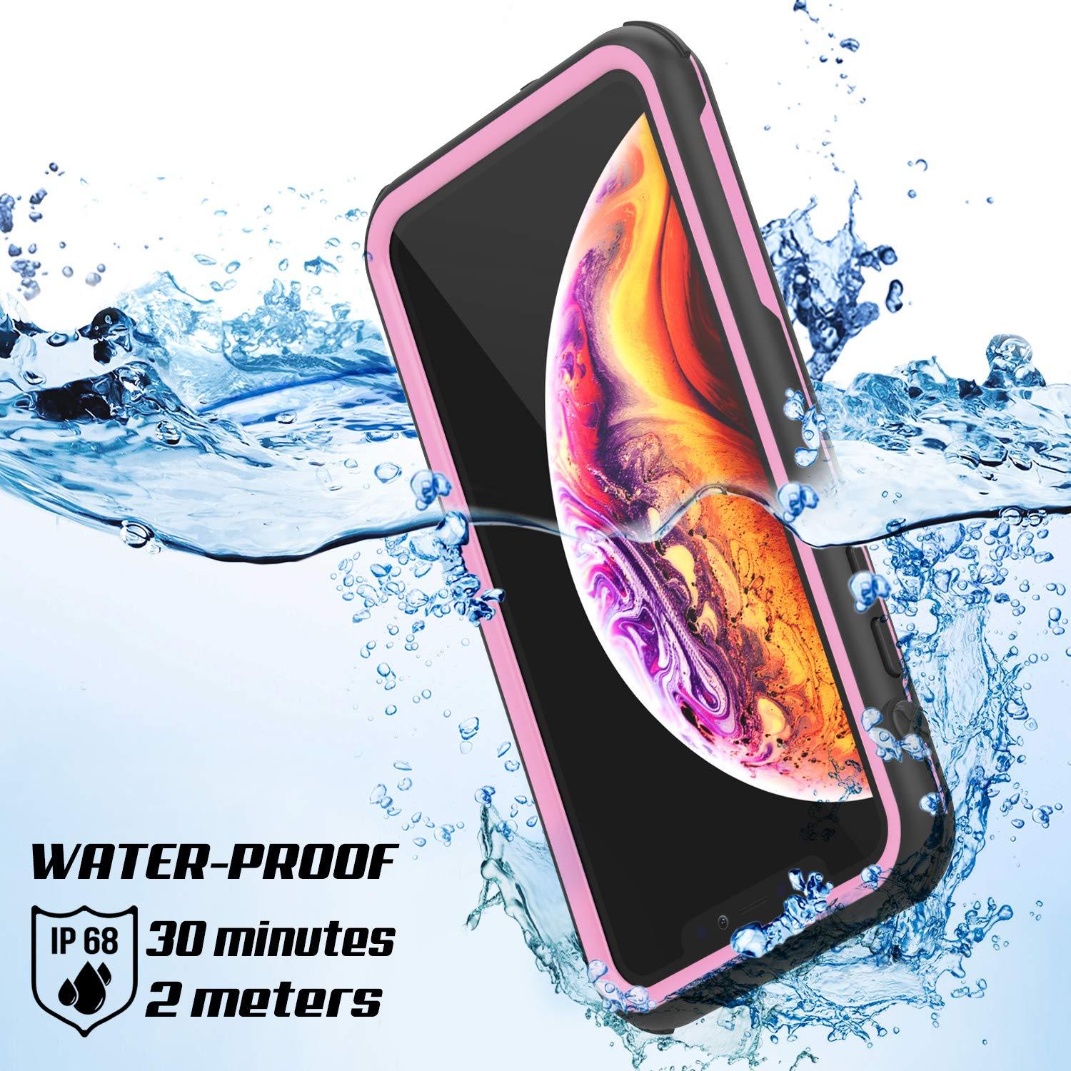 iPhone XR Waterproof IP68 Case, Punkcase [pink] [Rapture Series]  W/Built in Screen Protector