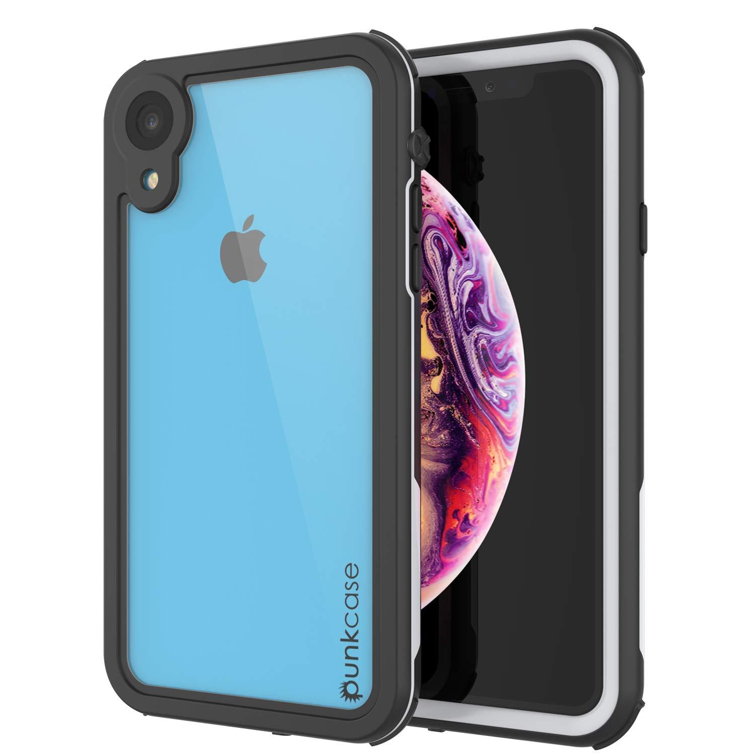 iPhone XR Waterproof IP68 Case, Punkcase [white] [Rapture Series]  W/Built in Screen Protector