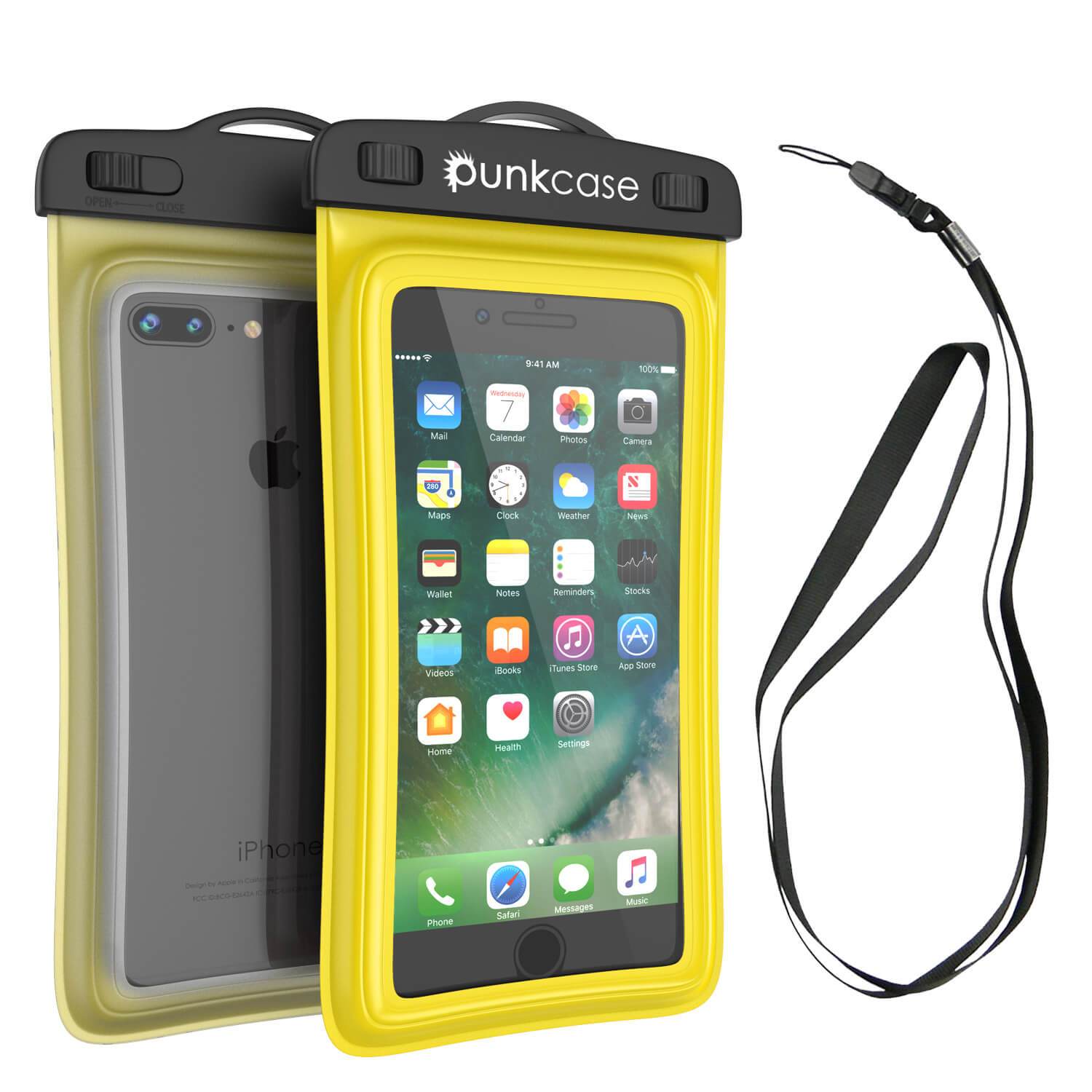 Waterproof Phone Pouch, PunkBag Universal Floating Dry Case Bag for most Cell Phones [Yellow]