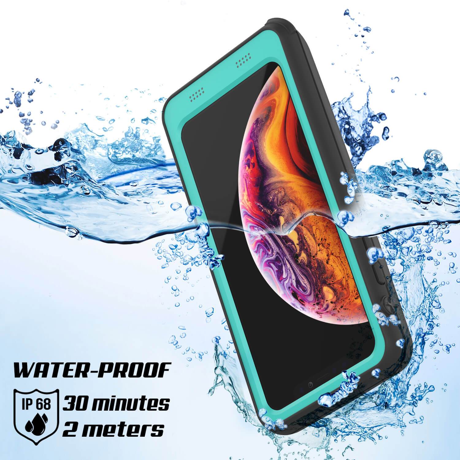 PunkJuice iPhone XR Battery Case, Waterproof, IP68 Certified [Ultra Slim] [Teal]