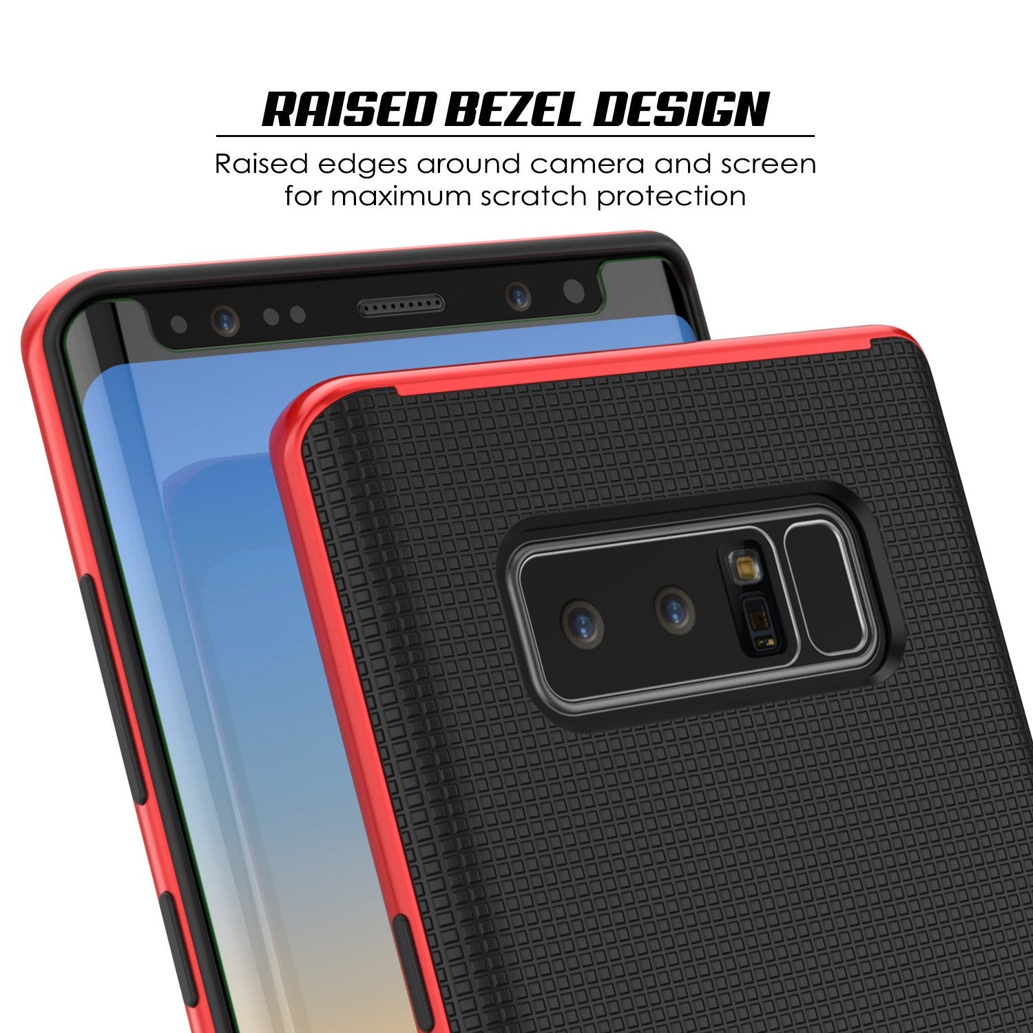 Galaxy Note 8 Case, PunkCase [Stealth Series] Hybrid 3-Piece [Red]