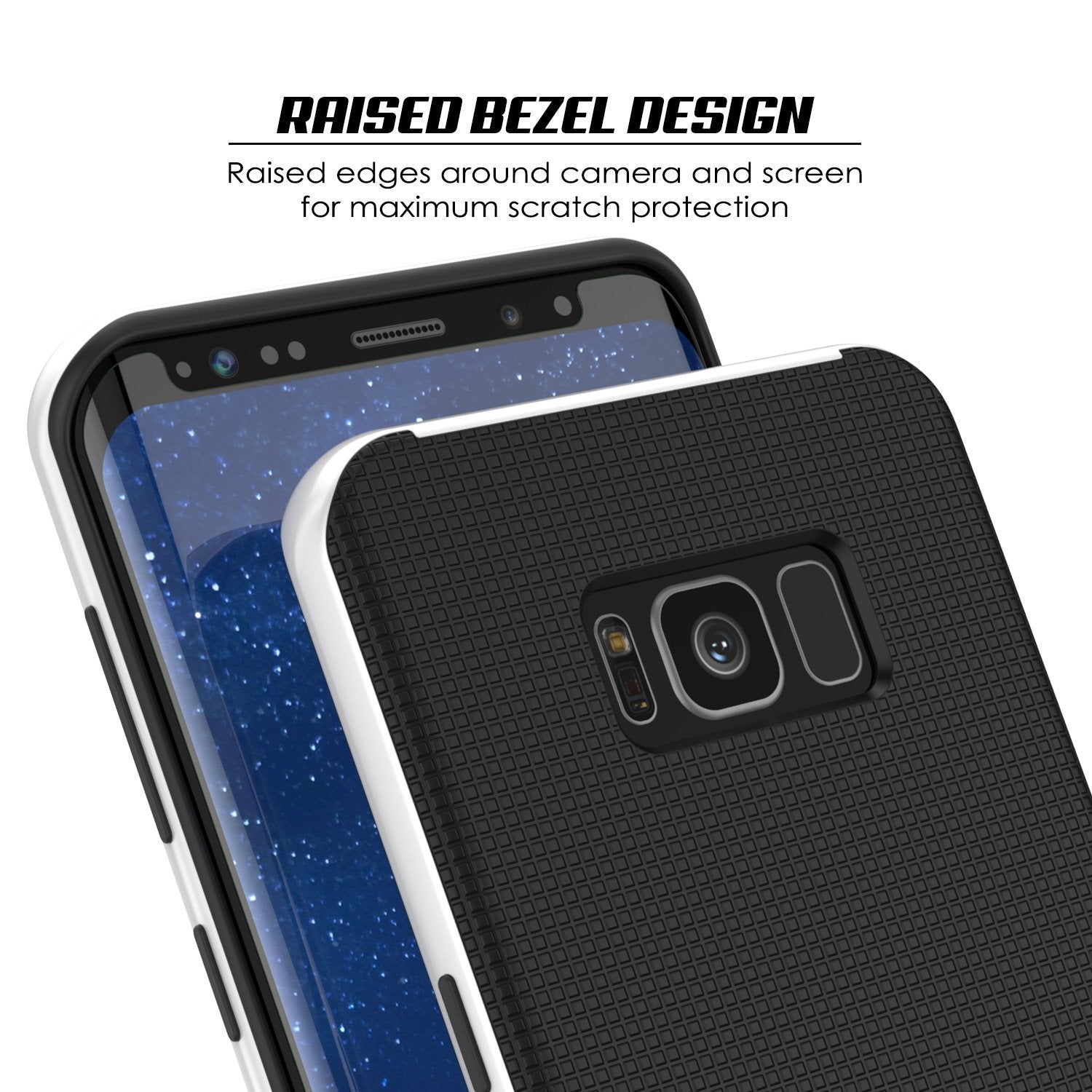 Galaxy S8 Case, PunkCase [Stealth Series] Hybrid 3-Piece Shockproof Dual Layer Cover [White]