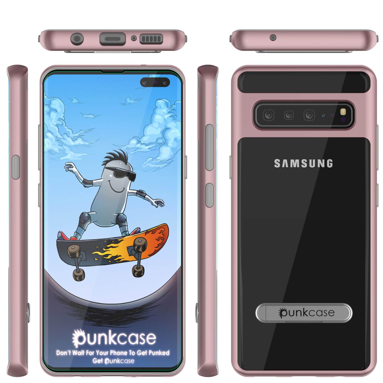 Galaxy S10 5G Case, PUNKcase [LUCID 3.0 Series] [Slim Fit] Armor Cover w/ Integrated Screen Protector [Rose Gold]
