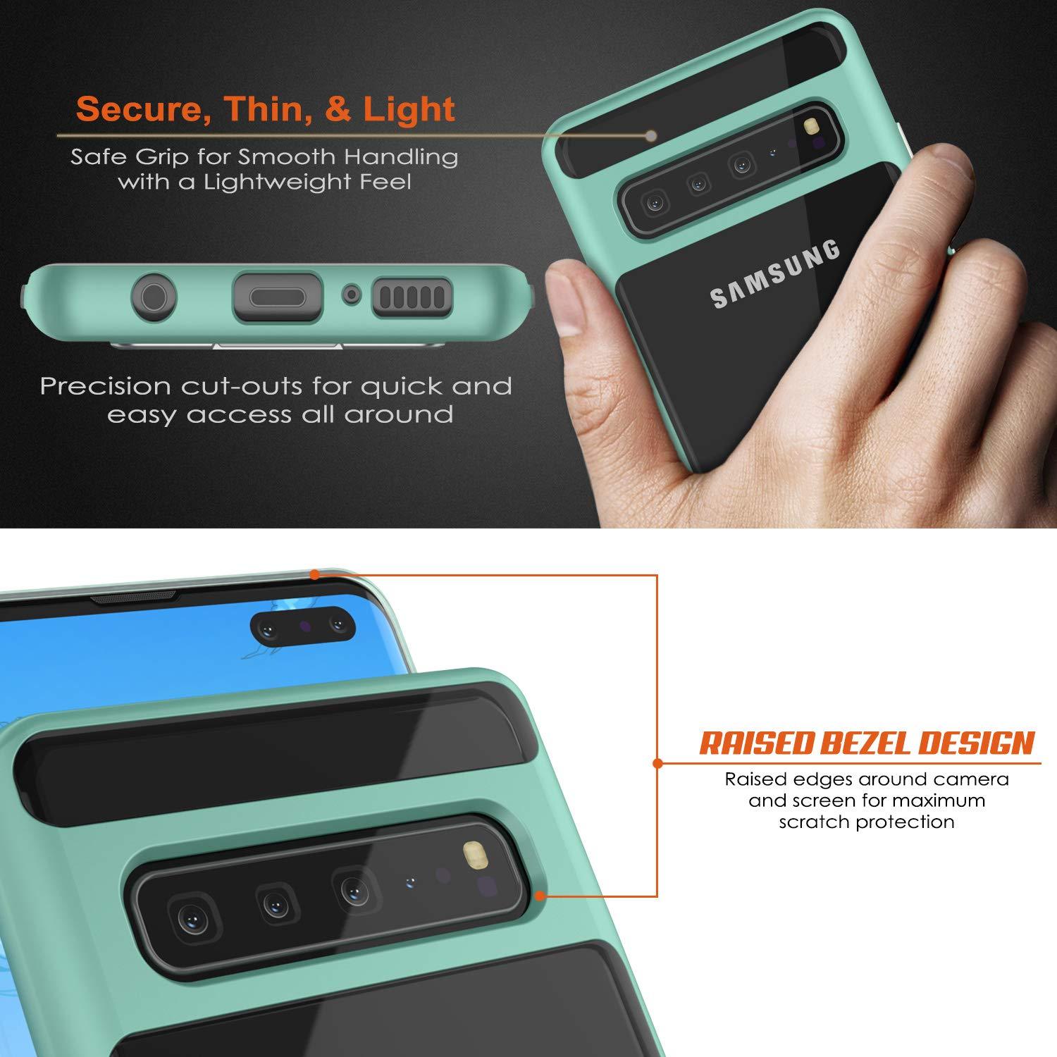 Galaxy S10 5G Case, PUNKcase [LUCID 3.0 Series] [Slim Fit] Armor Cover w/ Integrated Screen Protector [Teal]