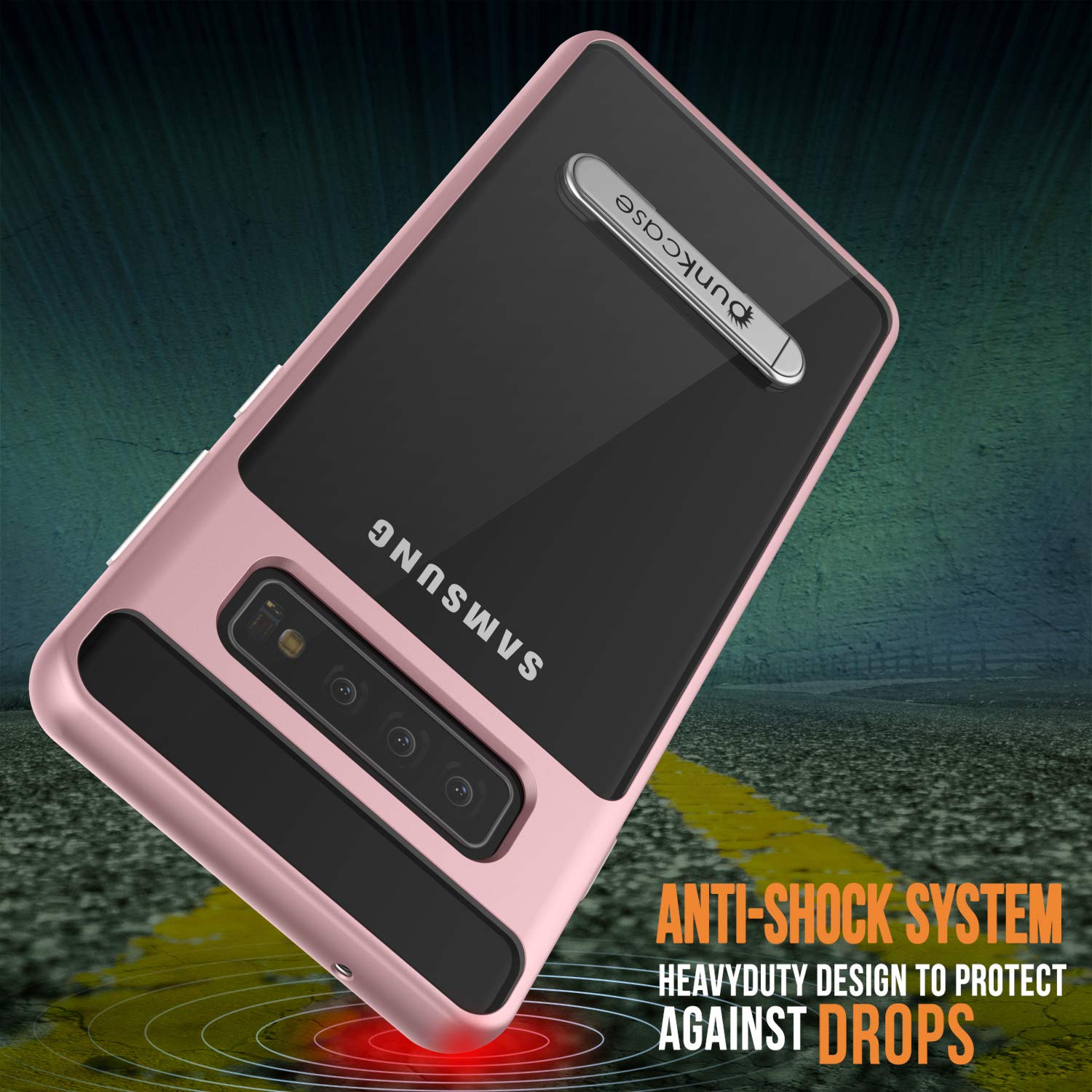 Galaxy S10 Case, PUNKcase [LUCID 3.0 Series] [Slim Fit] Armor Cover w/ Integrated Screen Protector [Rose Gold]