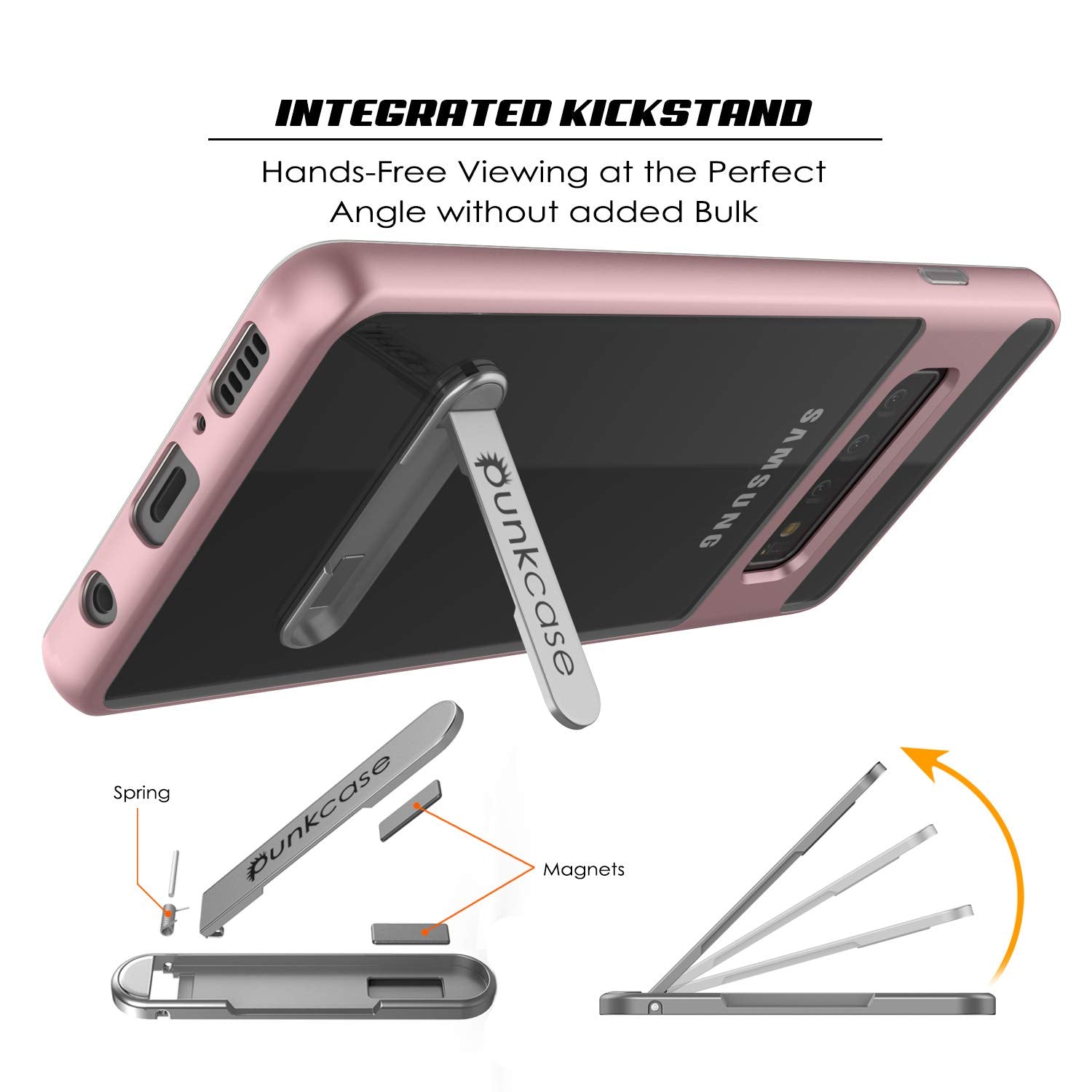 Galaxy S10 Case, PUNKcase [LUCID 3.0 Series] [Slim Fit] Armor Cover w/ Integrated Screen Protector [Rose Gold]