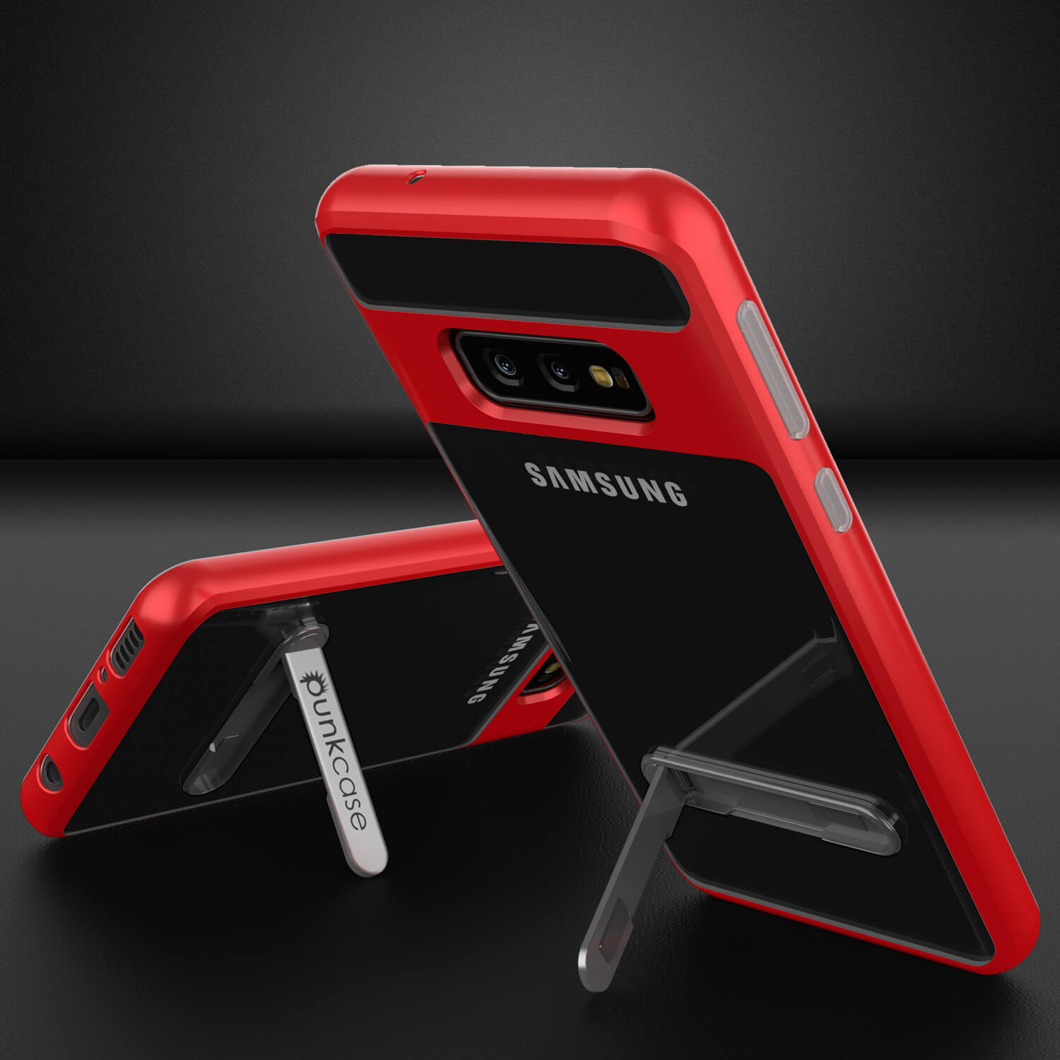 Galaxy S10e Case, PUNKcase [LUCID 3.0 Series] [Slim Fit] Armor Cover w/ Integrated Screen Protector [Red]