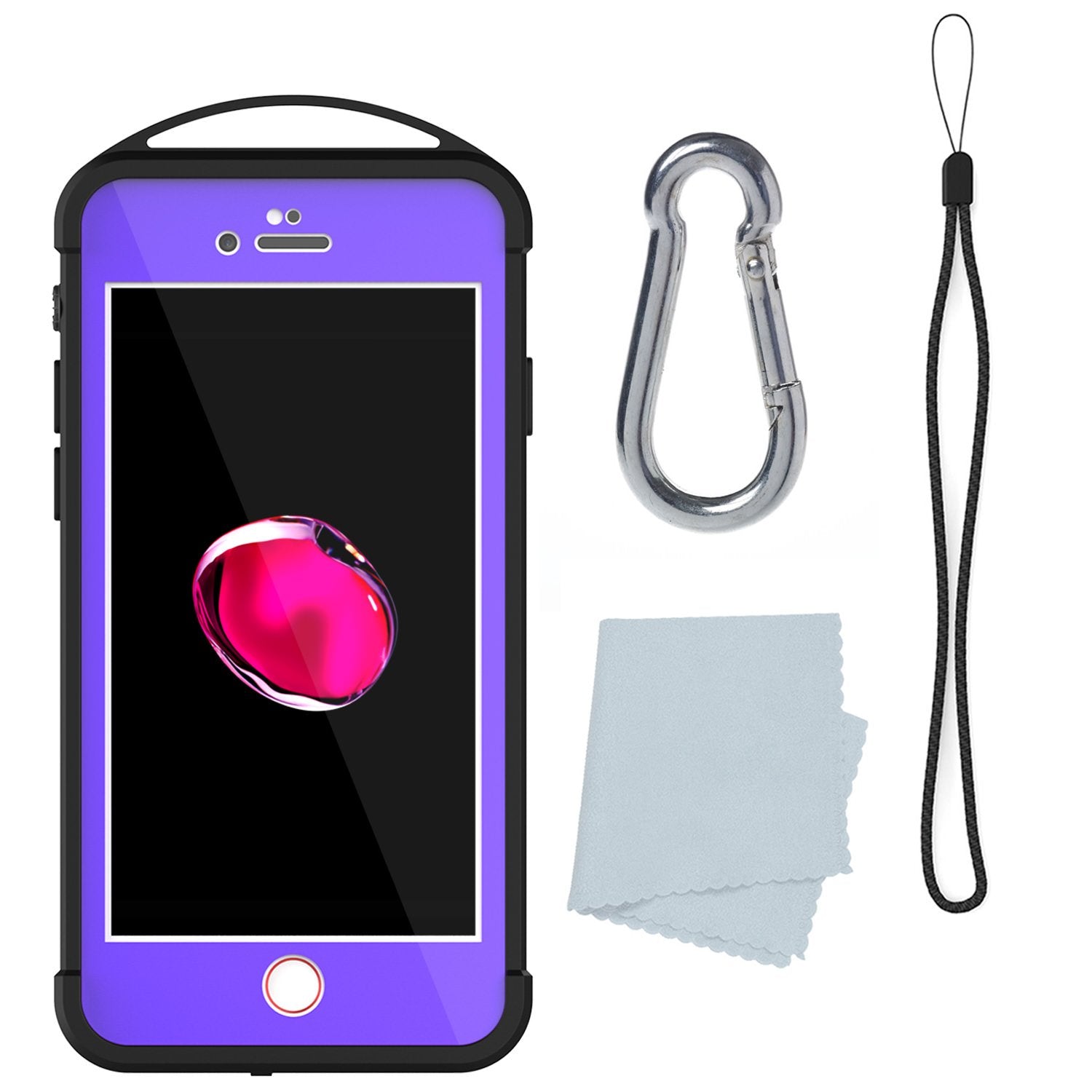 iPhone 7 Waterproof Case, Punkcase ALPINE Series, Purple | Heavy Duty Armor Cover