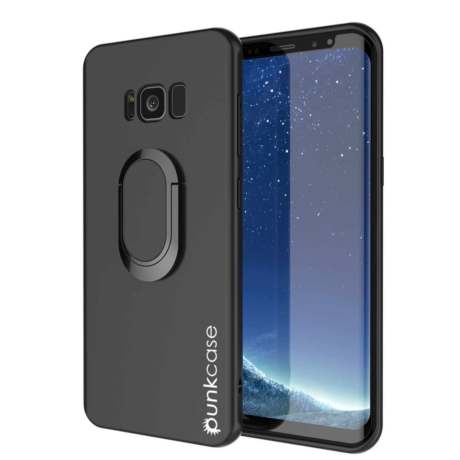 Galaxy S8 Plus, Punkcase Magnetix Protective Case W/ Kickstand, Black