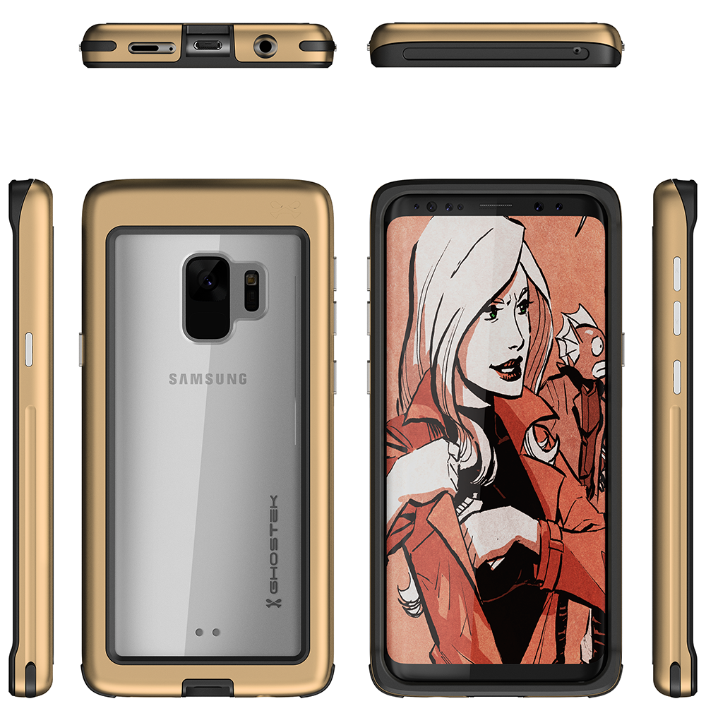Galaxy S9 Rugged Heavy Duty Case | Atomic Slim Series [Gold]