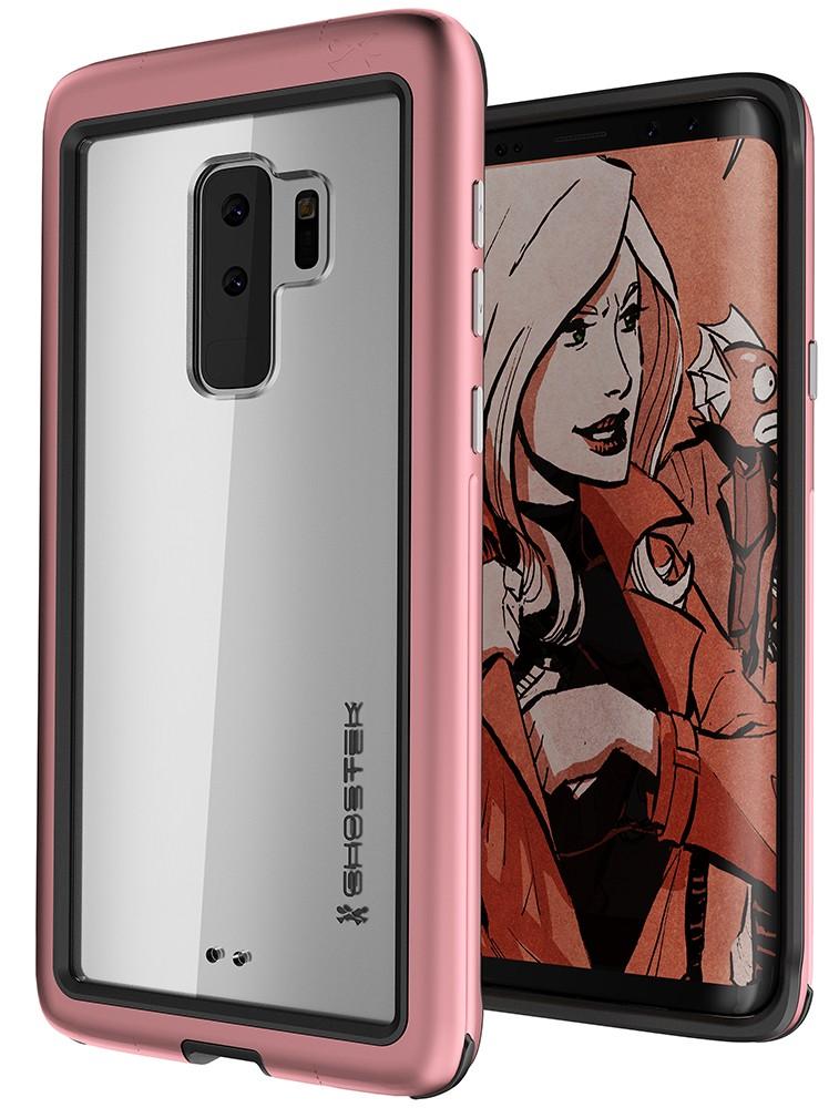 Galaxy S9+ Plus Rugged Heavy Duty Case | Atomic Slim Series [Pink]