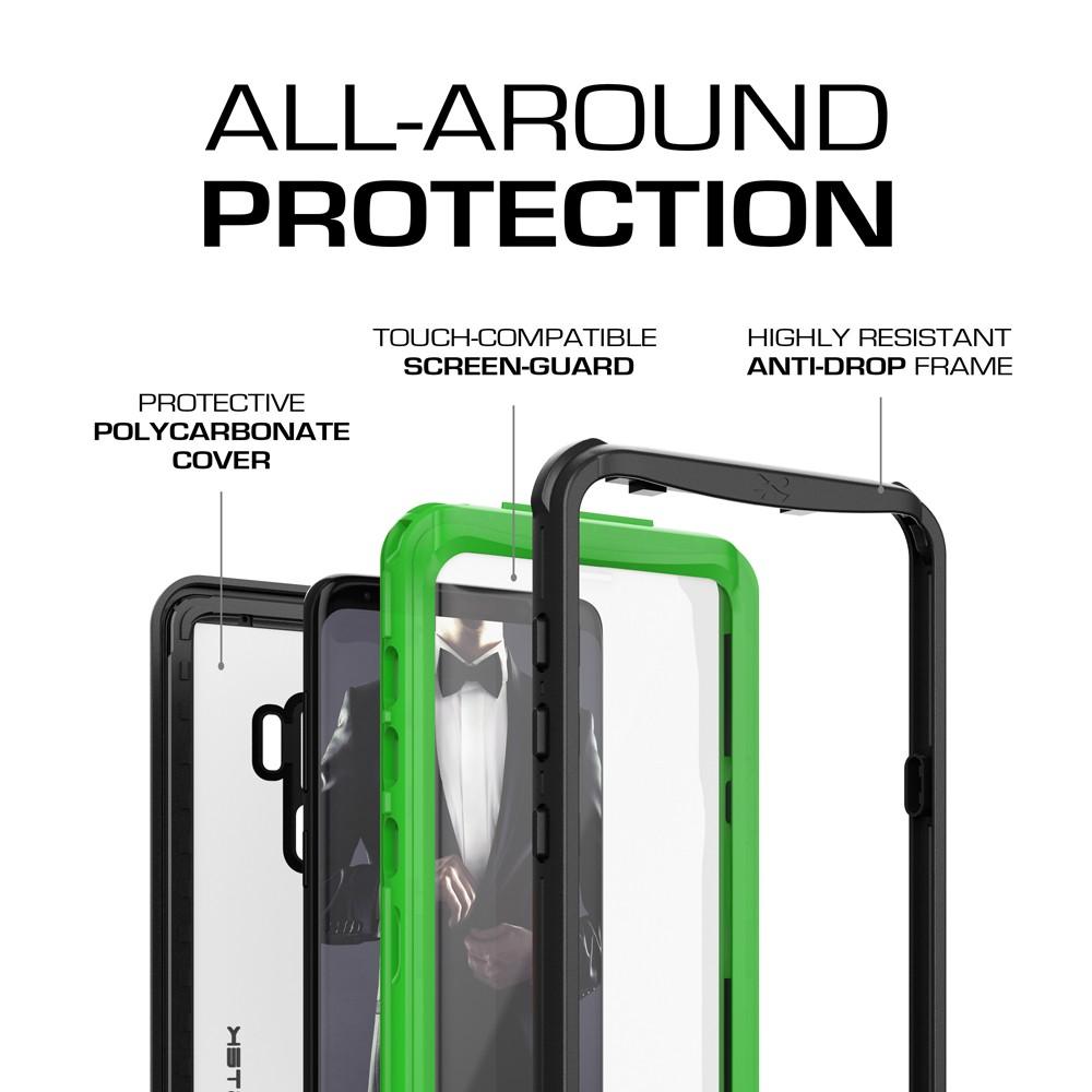 Galaxy S9+ Plus Rugged Waterproof Case | Nautical Series | [Green]