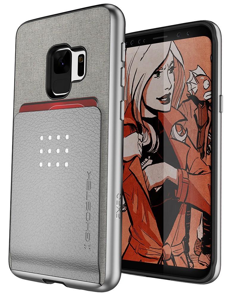 Galaxy S9+ Protective Wallet Case | Exec 2 Series [Silver]
