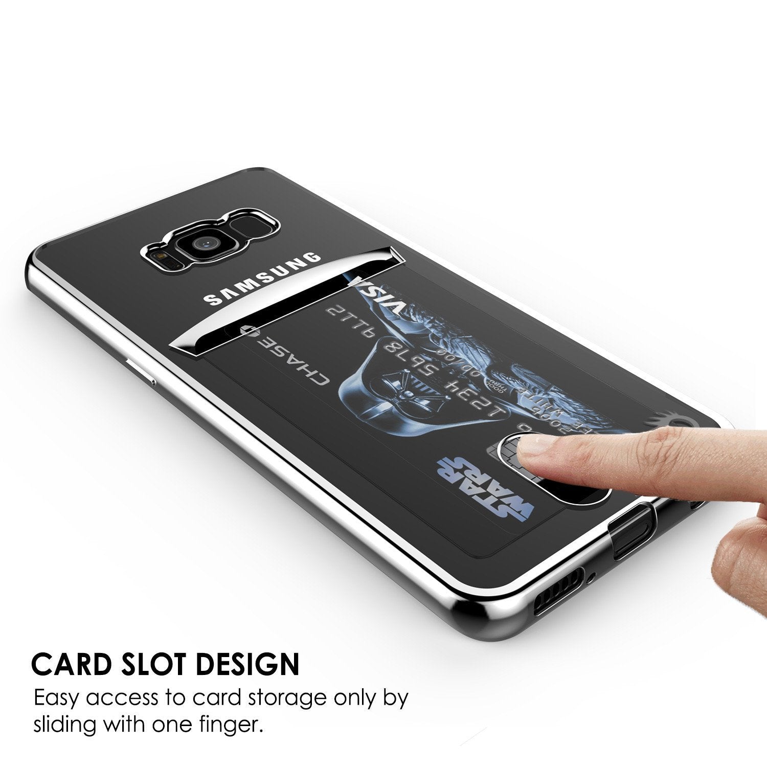 Galaxy S8 Case, PUNKCASE LUCID Silver Series Armor Case Cover