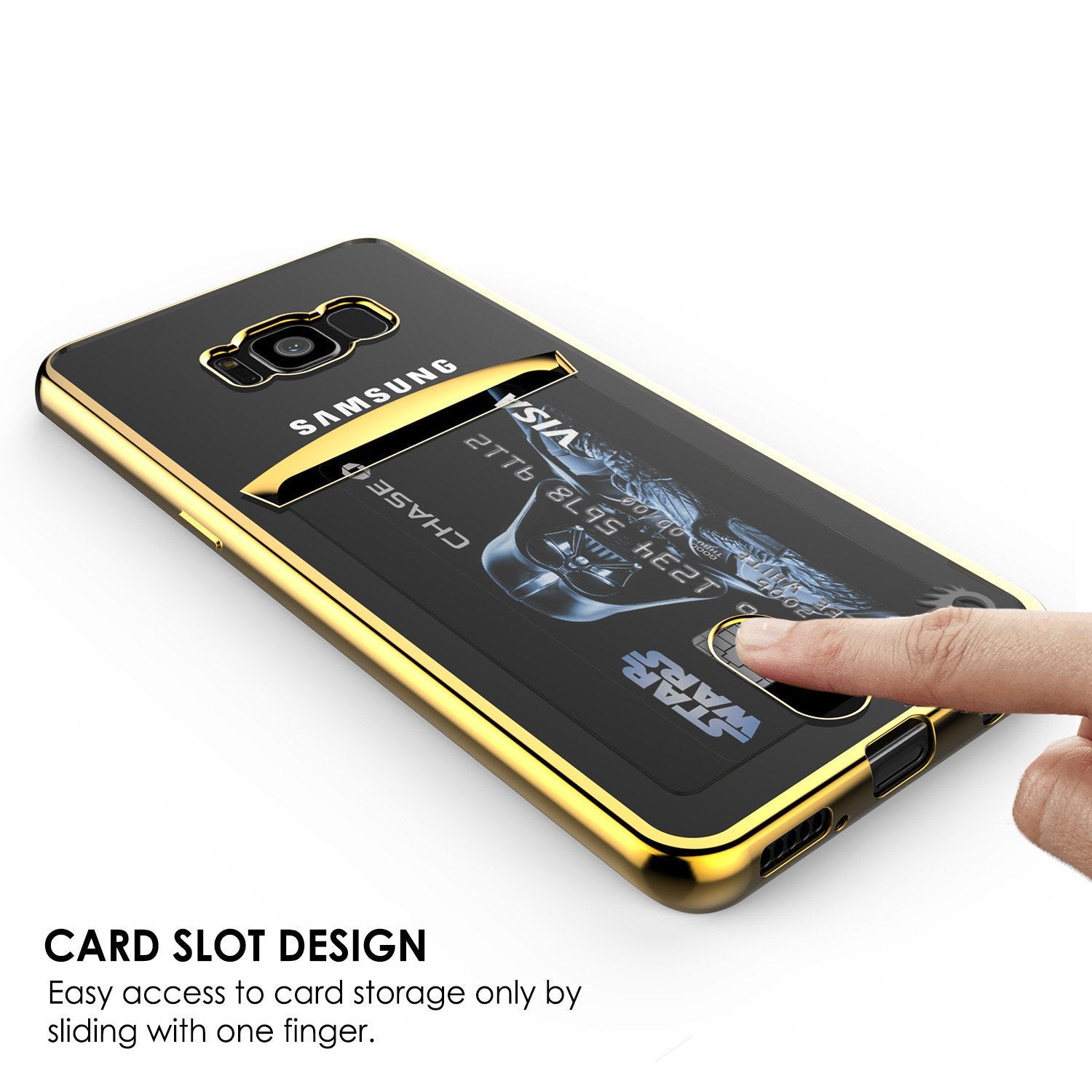 Galaxy S8 Case, PUNKCASE LUCID Gold Series Armor Case Cover Ultra Fit