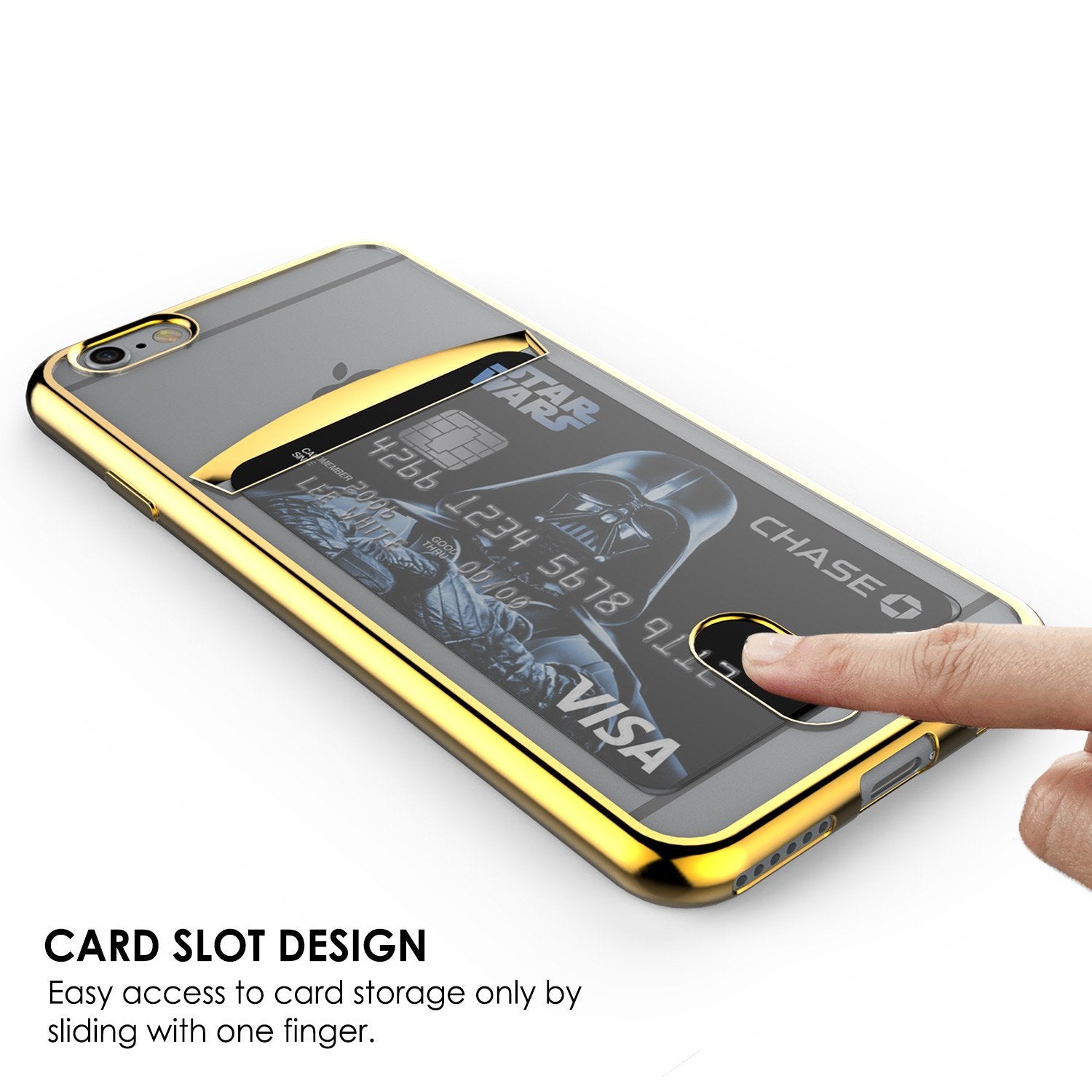 iPhone 6s/6 Case, PUNKCASE® LUCID Gold Series | Card Slot | SHIELD Screen Protector | Ultra fit