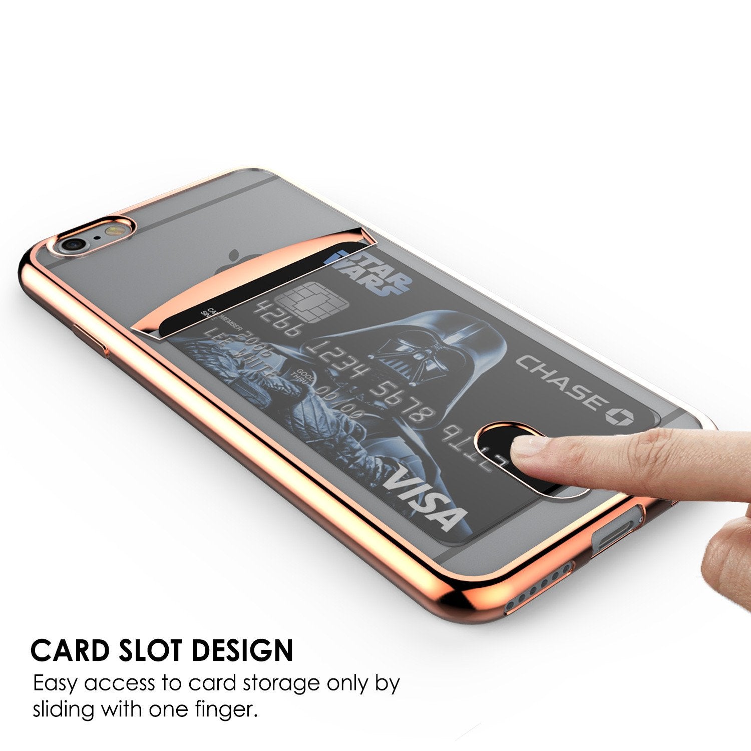 iPhone 6s/6 Case, PUNKCASE® LUCID Rose Gold Series | Card Slot | SHIELD Screen Protector | Ultra fit