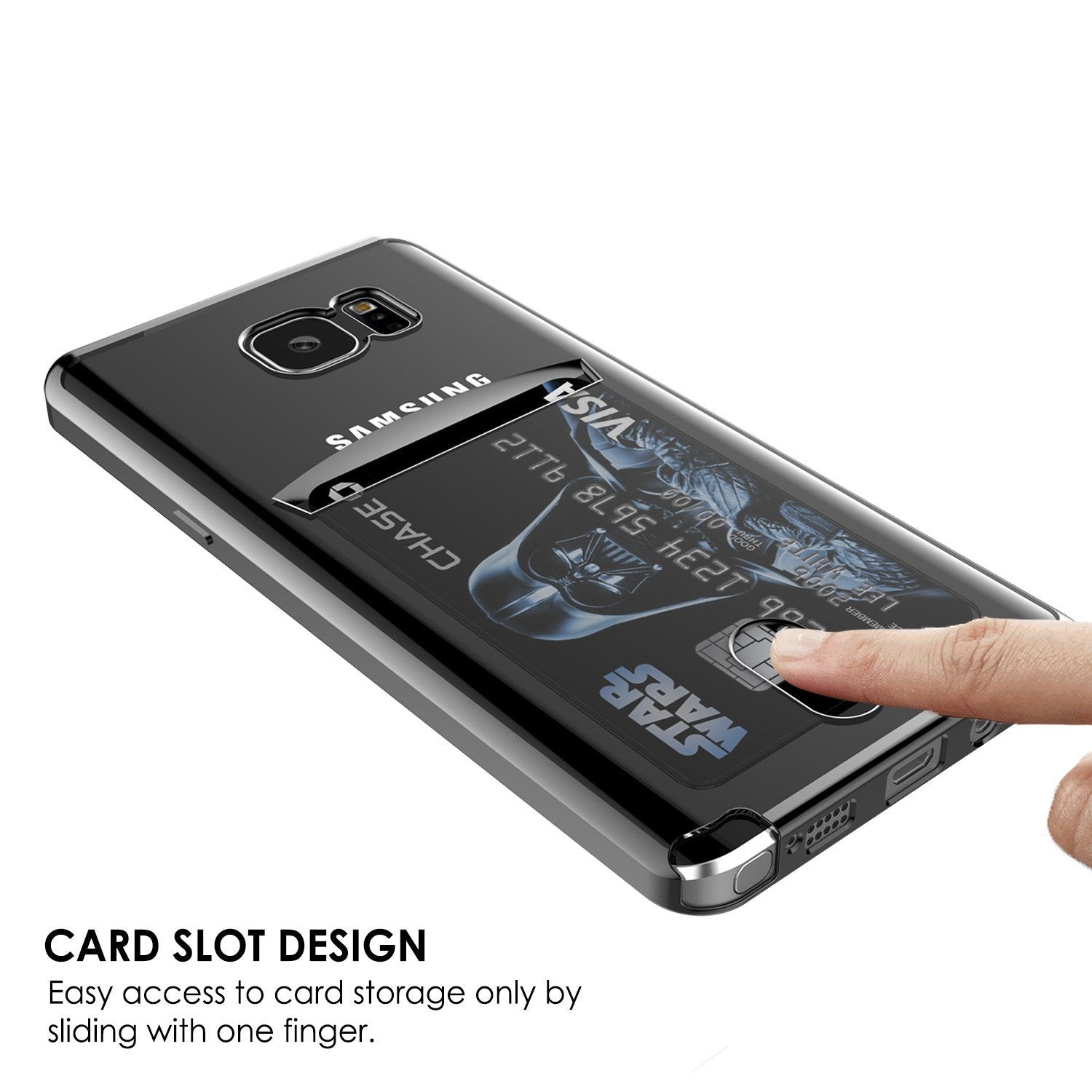 Galaxy Note 5 Case, Punkcase® Lucid Black Series Screen Protector