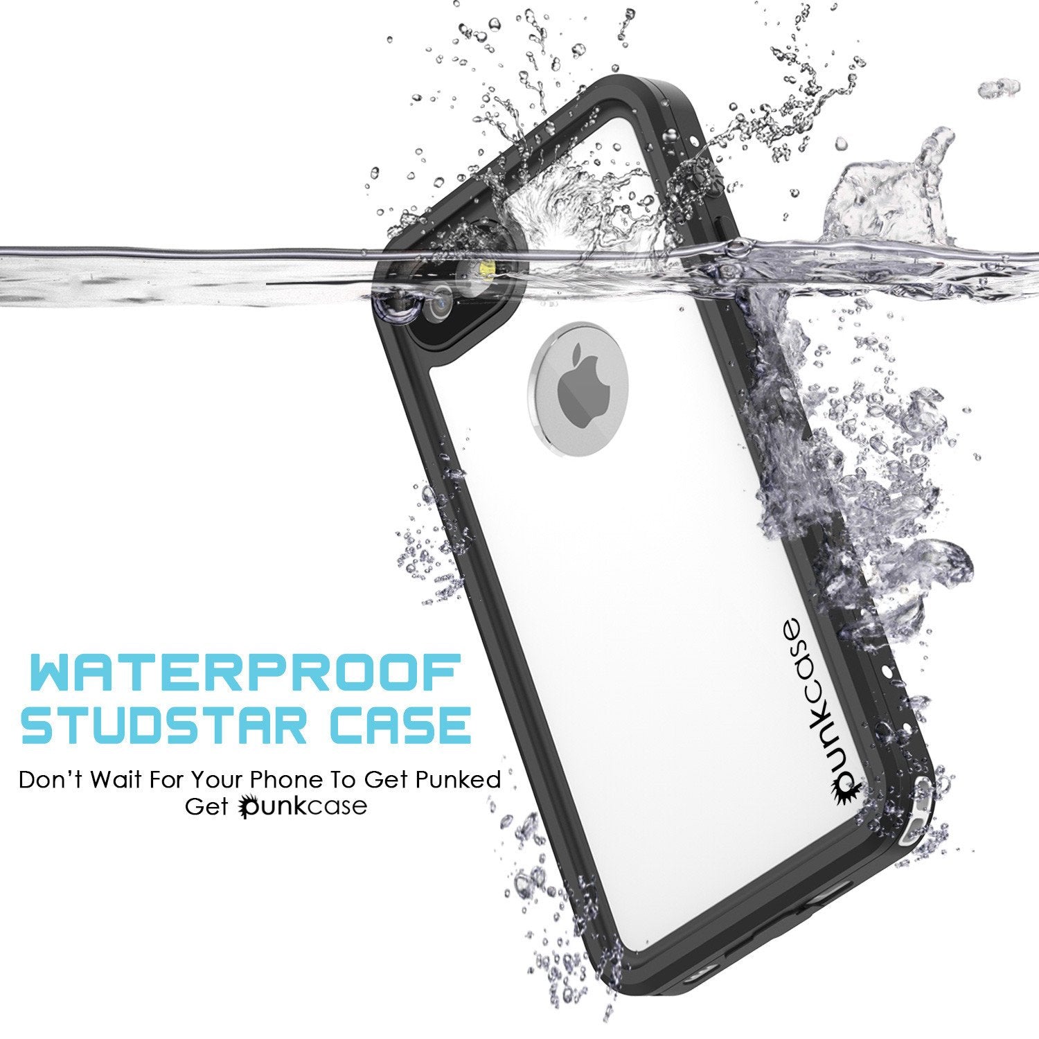 iPhone 7 Waterproof Case, Punkcase [White] [StudStar Series] [Slim Fit] [IP68 Certified] [Shockproof] [Dirtproof] [Snowproof] Armor Cover for Apple iPhone 7 & 7s