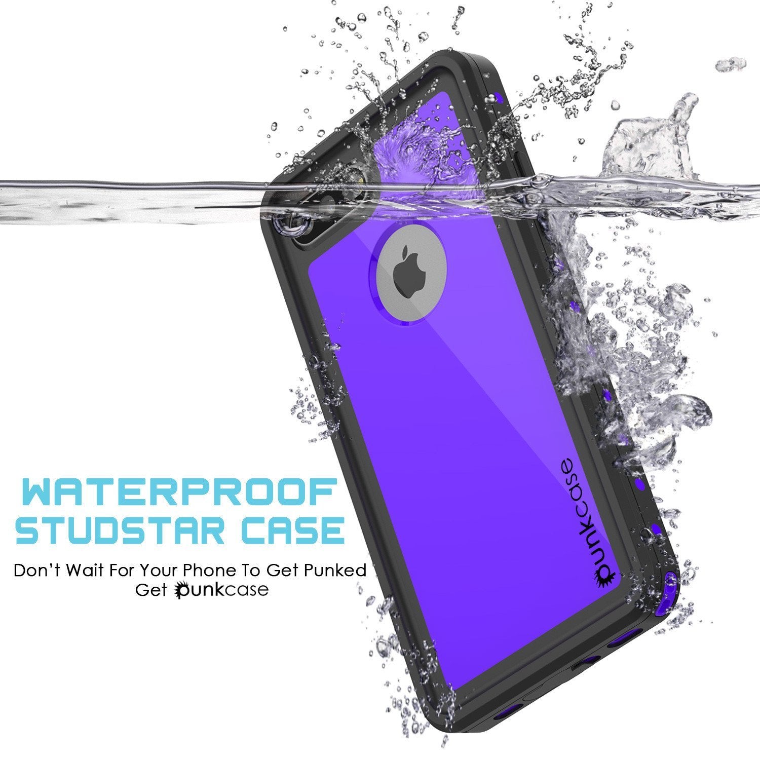 iPhone 8+ Plus Waterproof Case, Punkcase StudStar Series [Purple]