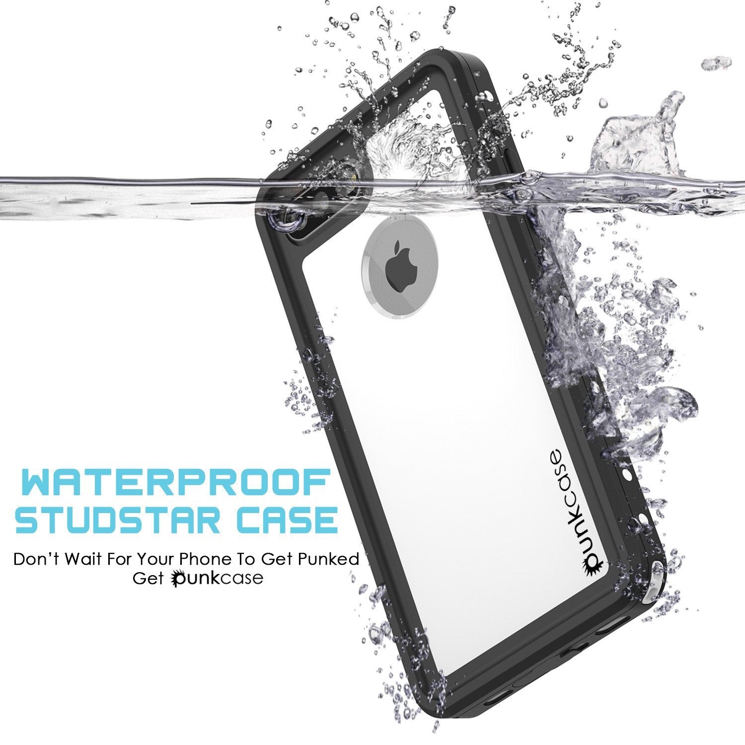 iPhone 8+ Plus Waterproof IP68 Case, Punkcase [White] [StudStar Series] [Slim Fit] [Dirtproof]