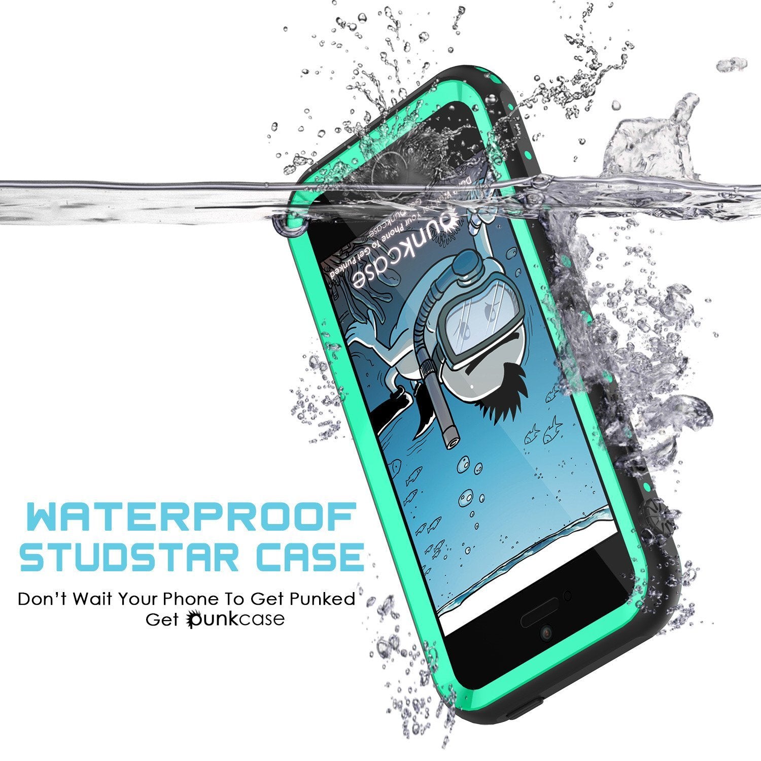 iPhone SE/5S/5 Waterproof Case, PunkCase StudStar Teal Shock/Dirt/Snow Proof | Lifetime Warranty