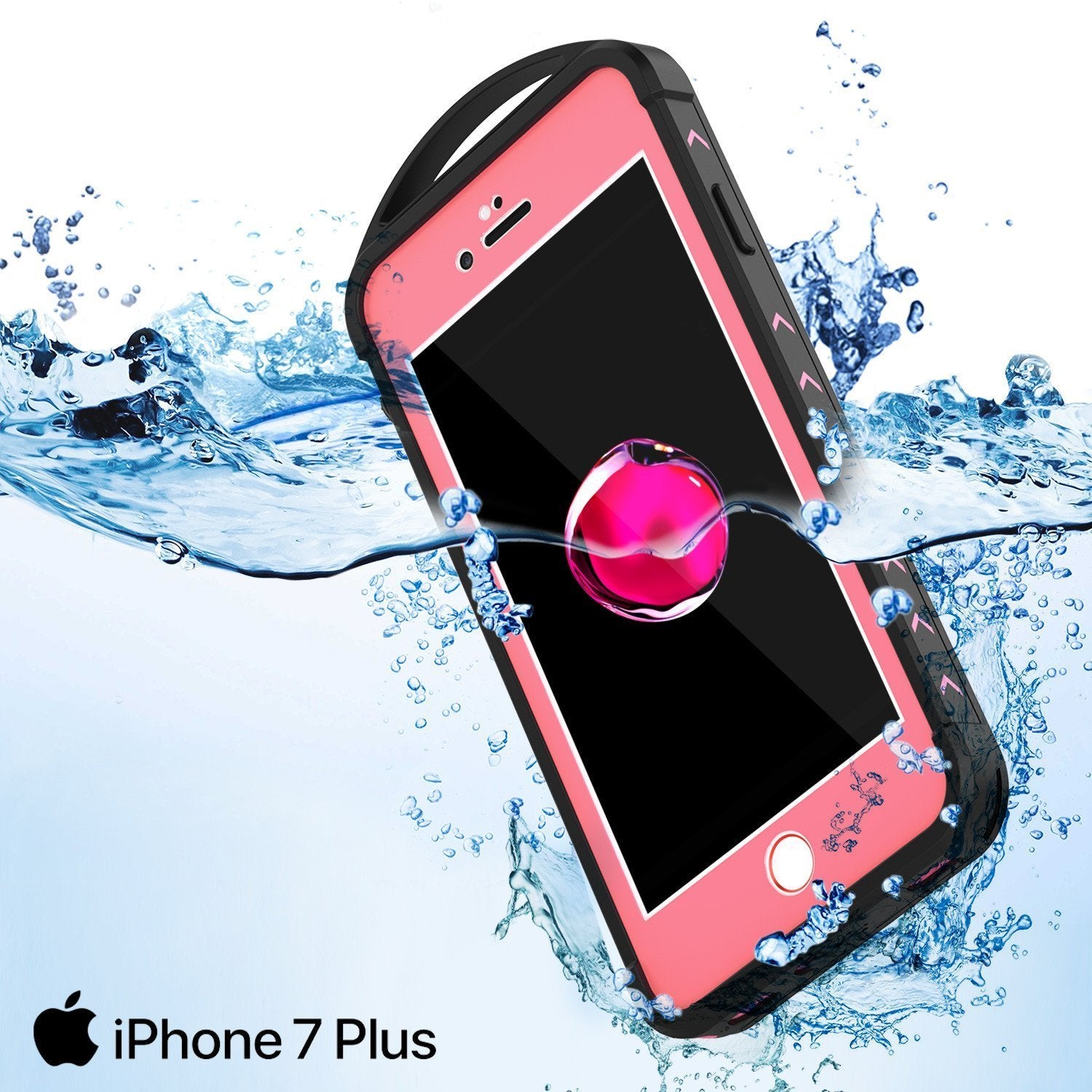 iPhone 8+ Plus Waterproof Case, Punkcase ALPINE Series, Pink | Heavy Duty Armor Cover