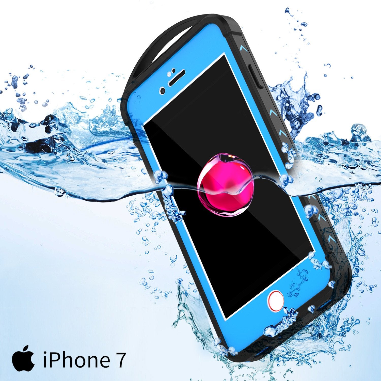 iPhone 7 Waterproof Case, Punkcase ALPINE Series, Light Blue | Heavy Duty Armor Cover