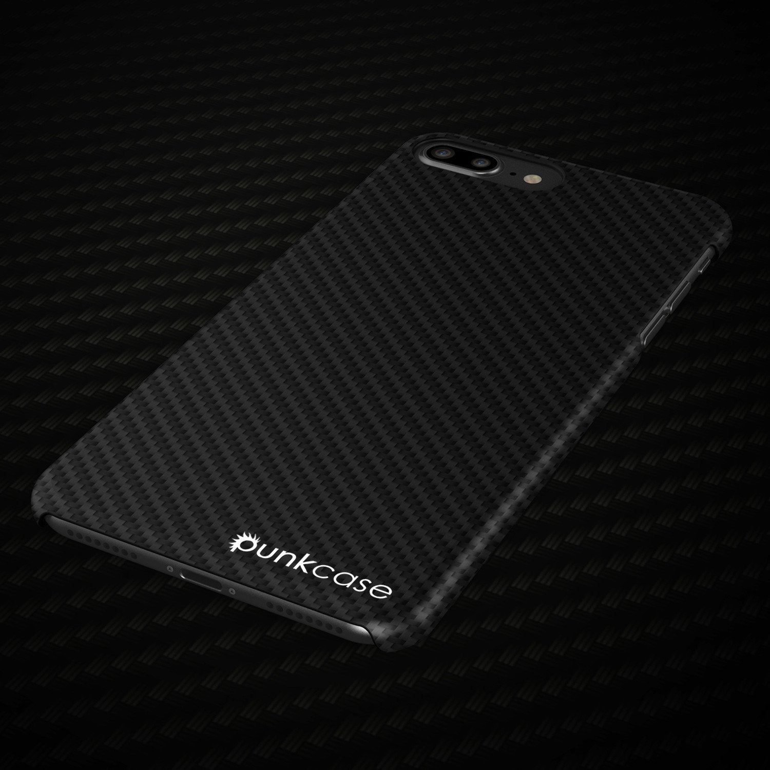 iPhone 7+ Plus Case - Punkcase CarbonShield Jet Black