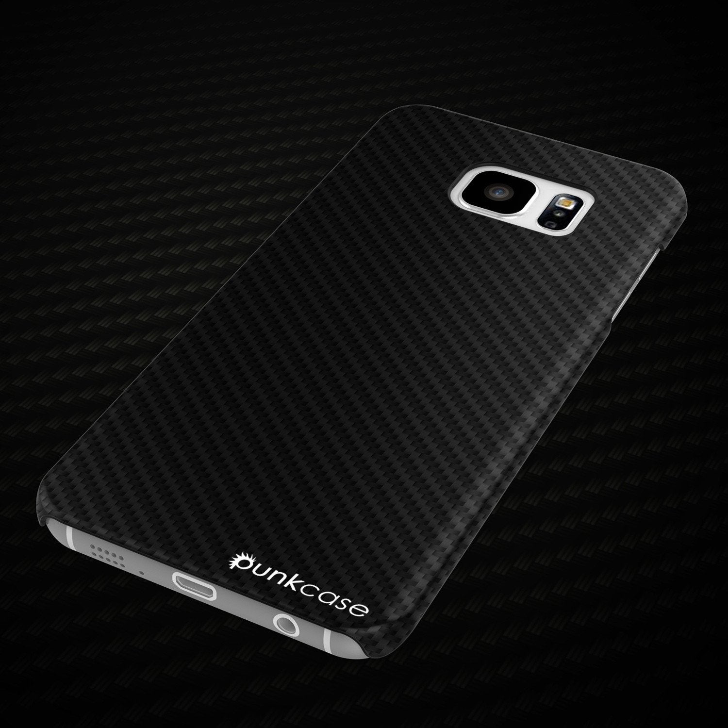Galaxy S7 Edge Case, PunkCase CarbonShield, Jet Black