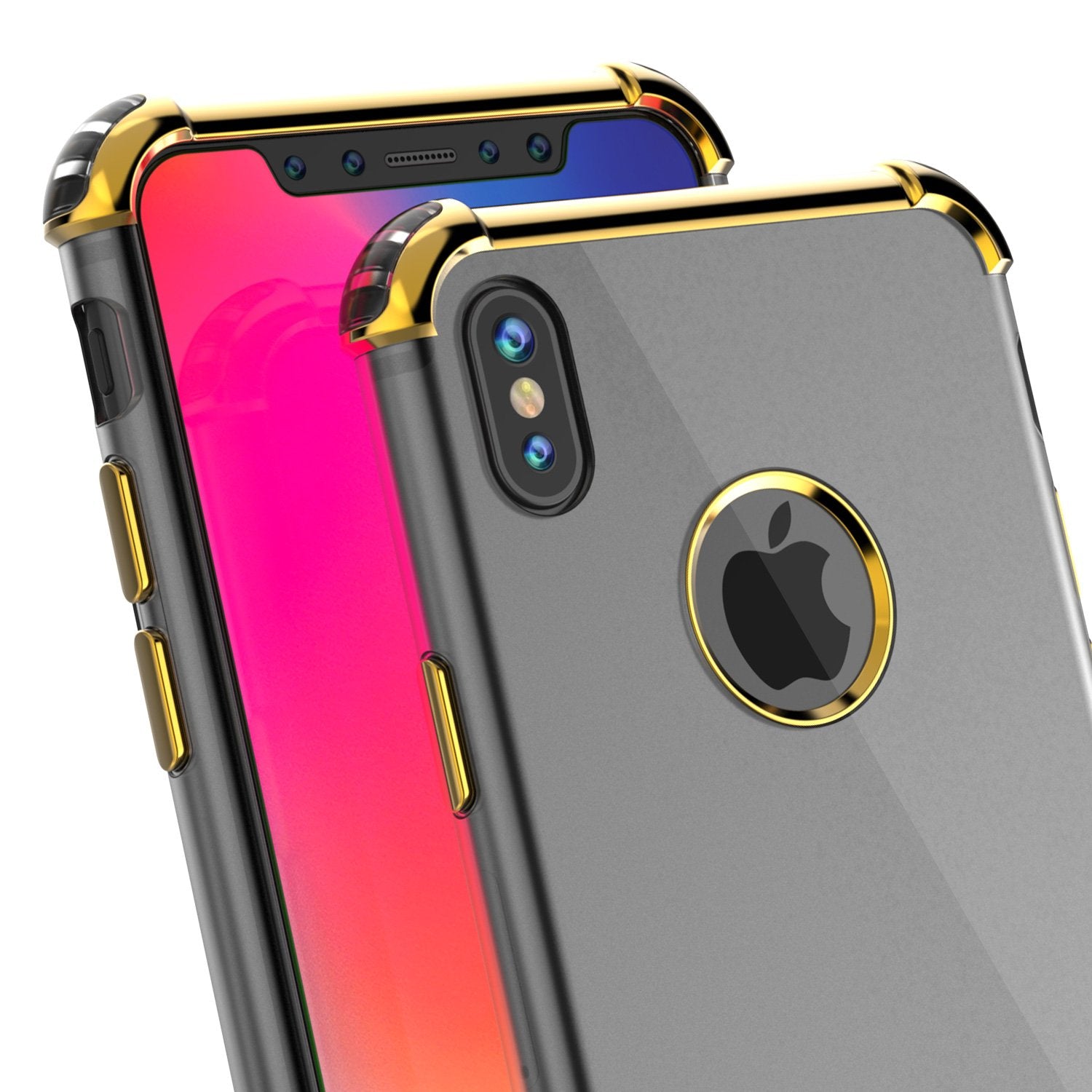 iPhone X Punkcase [BLAZE SERIES] Cover W/ Screen Protector [Gold]