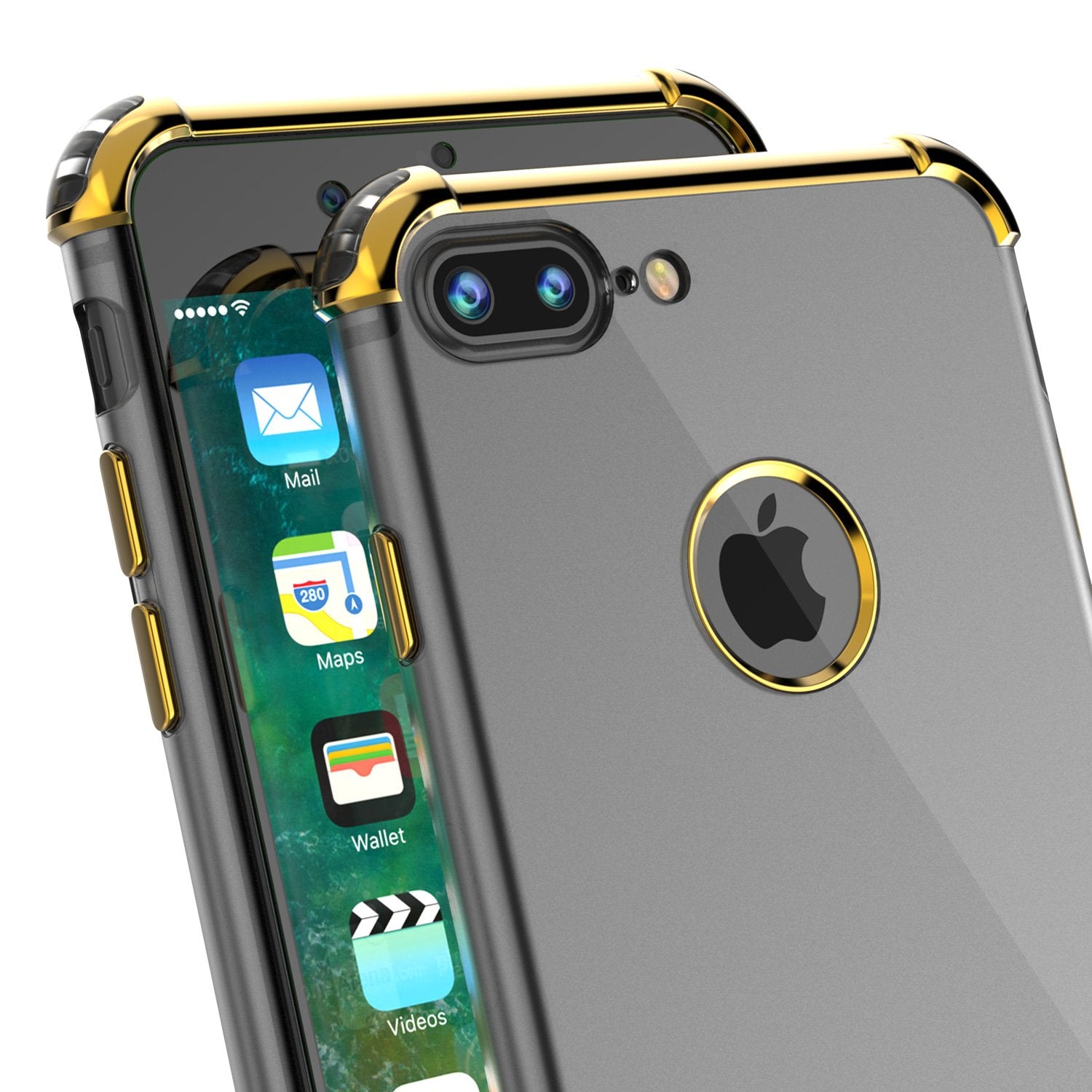 iPhone 8 PLUS Case, Punkcase [BLAZE SERIES] Protective Cover W/ PunkShield Screen Protector [Shockproof] [Slim Fit] for Apple iPhone 7/8/6/6s PLUS [Gold]