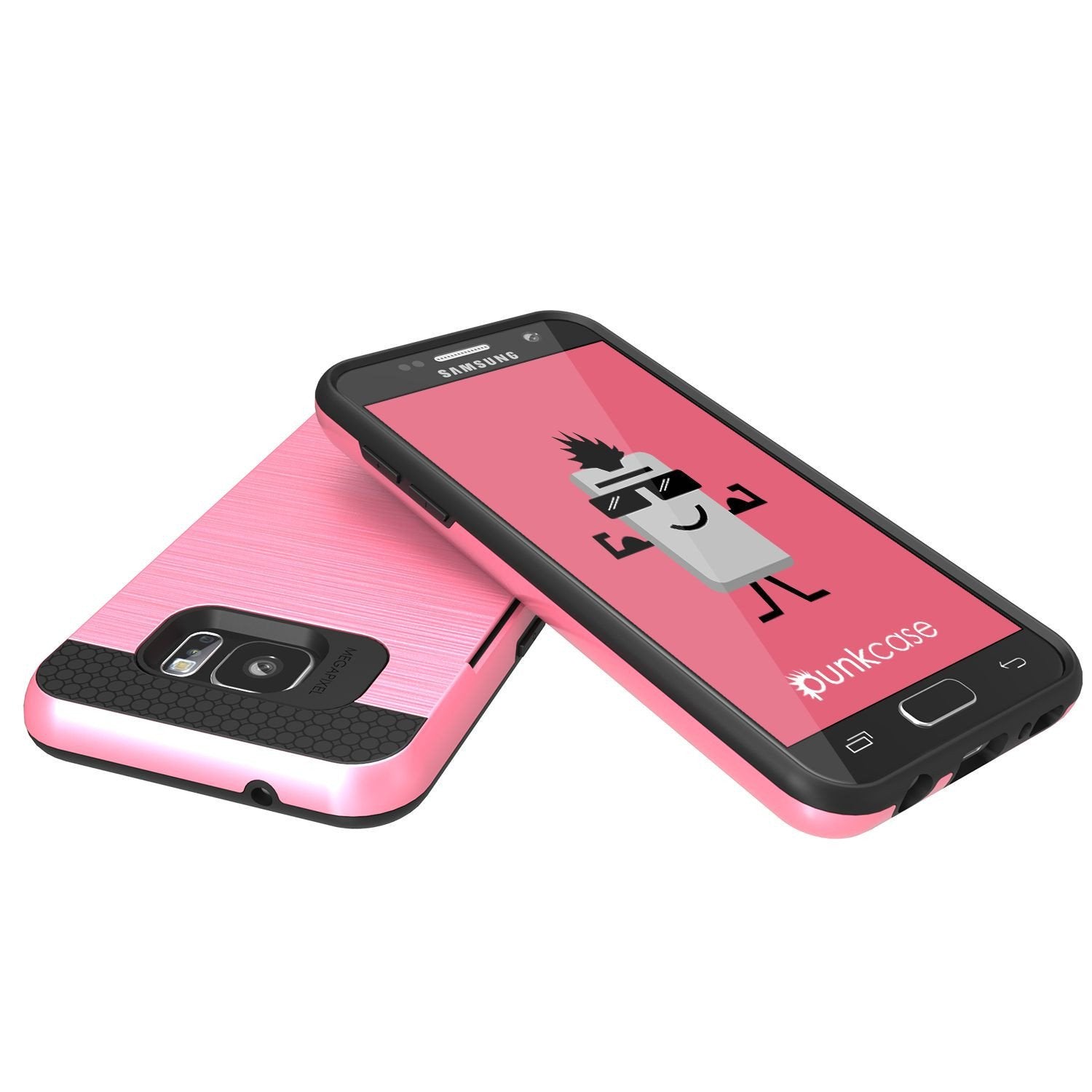 Galaxy s7 EDGE Case PunkCase SLOT Pink Series Slim Armor Soft Cover Case