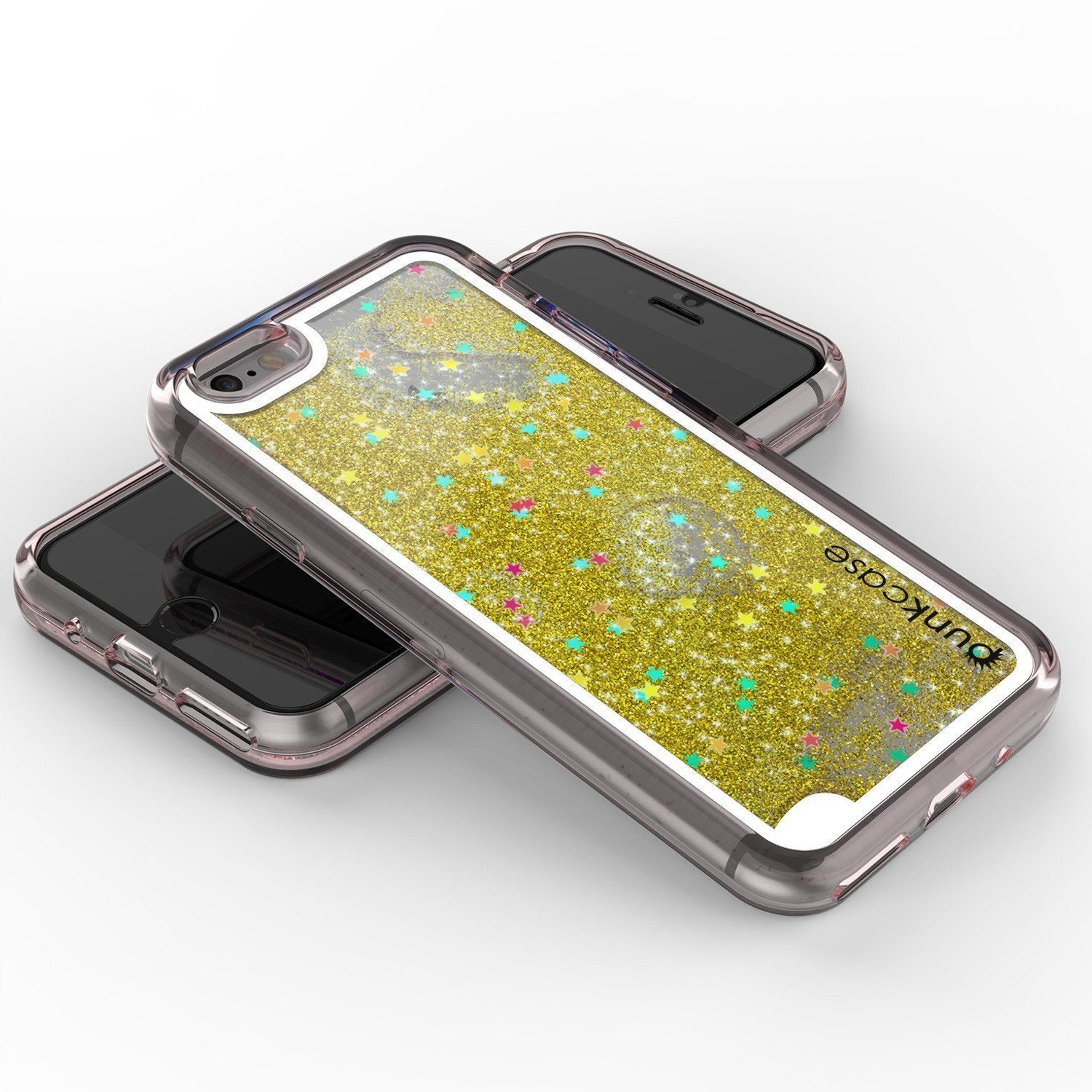 iPhone 8 Case PunkCase Liquid Gold, Floating Glitter Cover Series