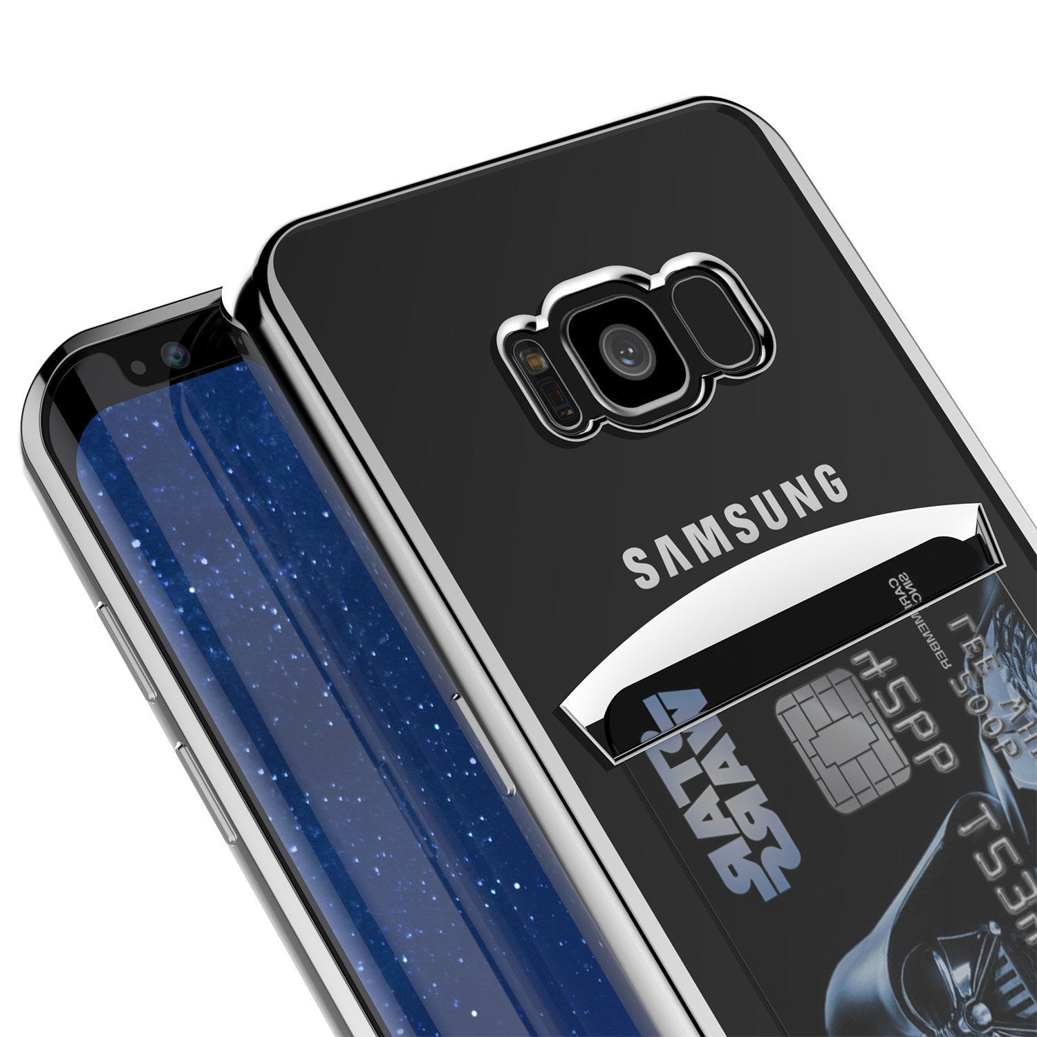 Galaxy S8 Case, PUNKCASE LUCID Silver Series Armor Case Cover