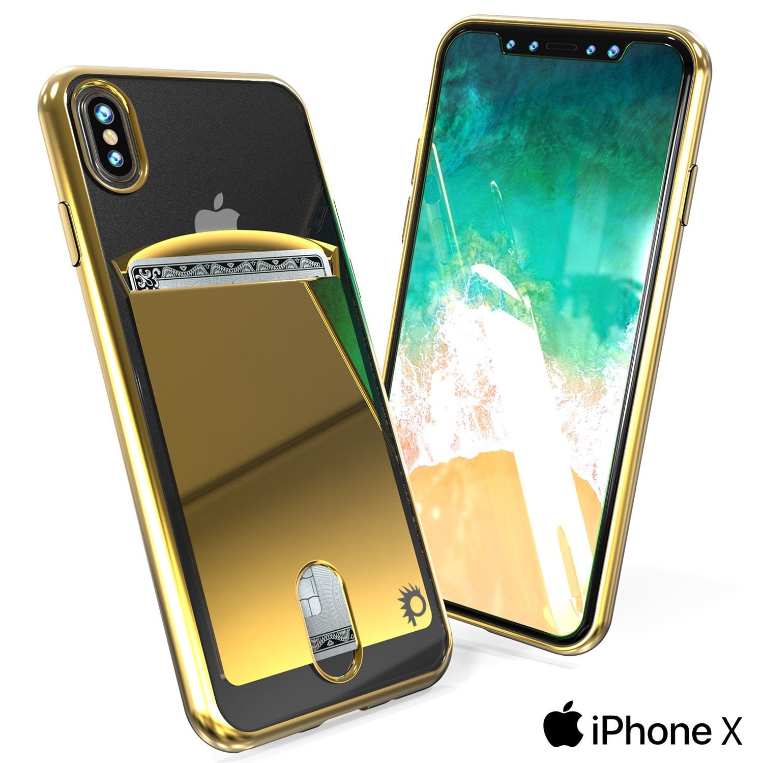 iPhone X Punkcase, LUCID Series Slim Fit Protective Dual Layer [Gold]
