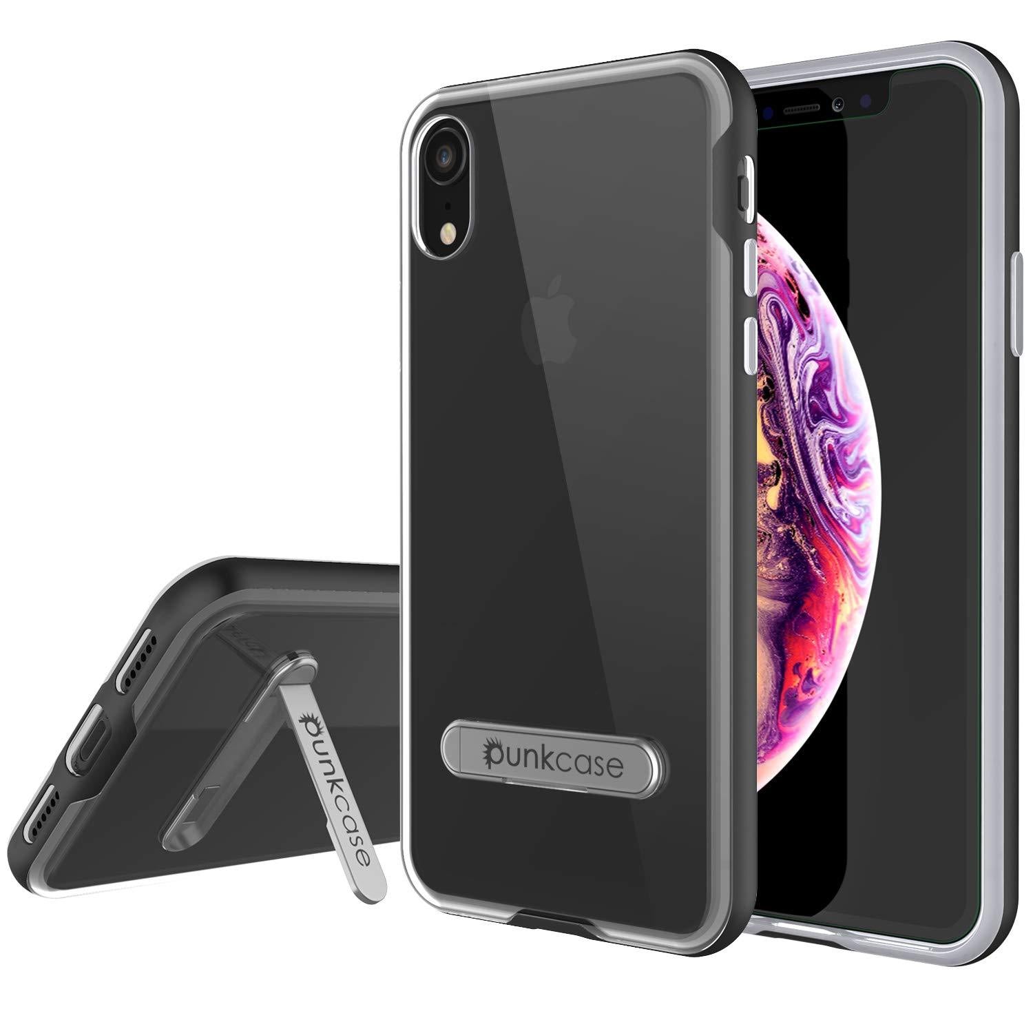 iPhone XR Case, PUNKcase [LUCID 3.0 Series] [Slim Fit] Armor Cover w/ Integrated Screen Protector [Black]