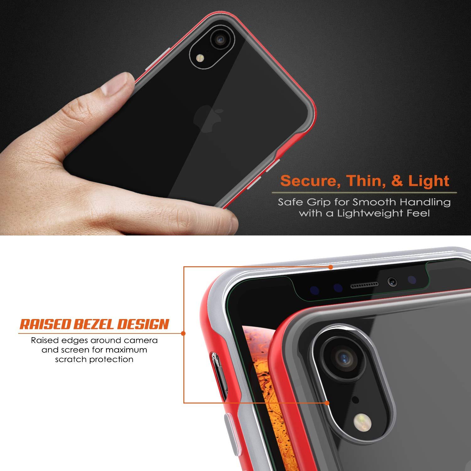 iPhone XR Case, PUNKcase [LUCID 3.0 Series] [Slim Fit] Armor Cover w/ Integrated Screen Protector [Red]