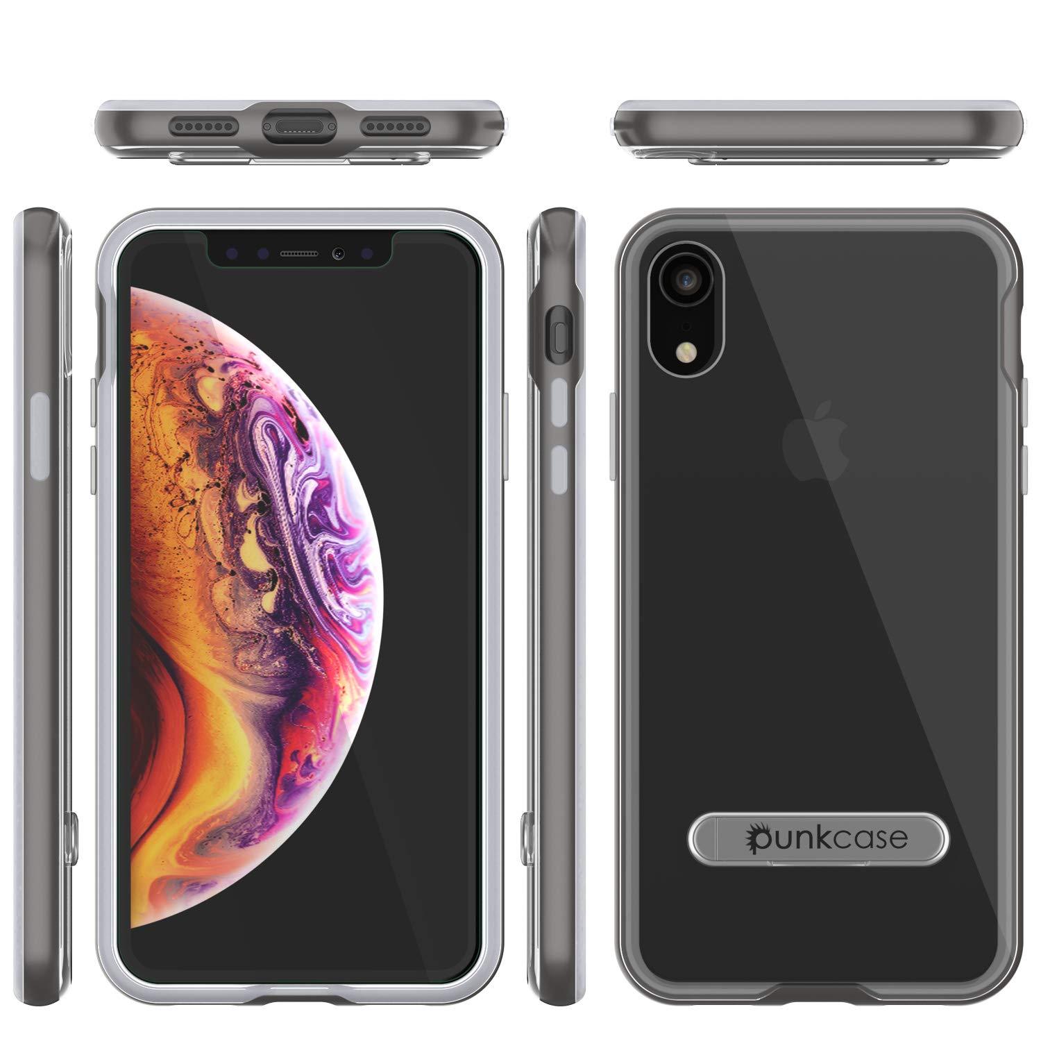 iPhone XR Case, PUNKcase [LUCID 3.0 Series] [Slim Fit] Armor Cover w/ Integrated Screen Protector [Grey]