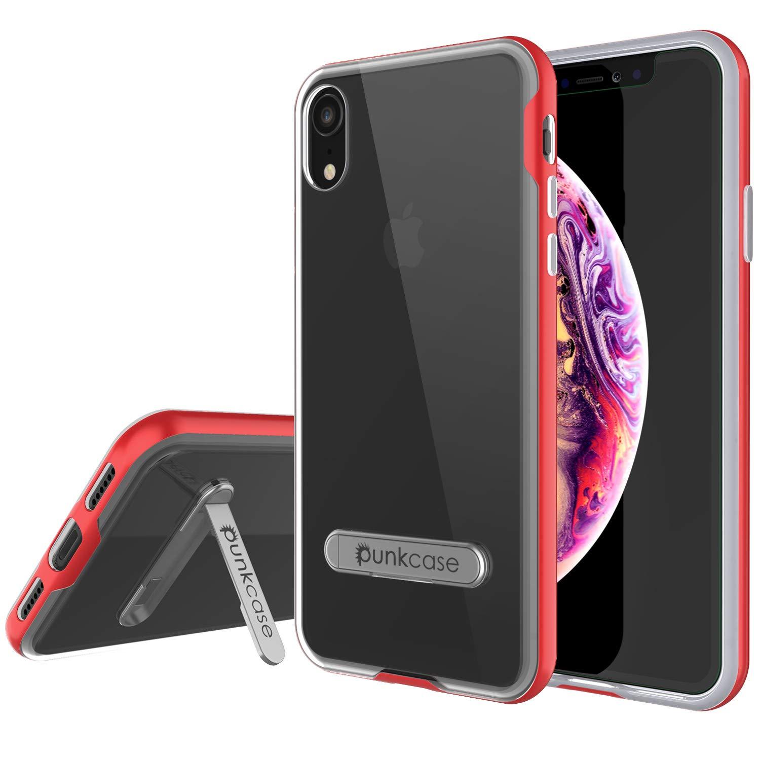 iPhone XR Case, PUNKcase [LUCID 3.0 Series] [Slim Fit] Armor Cover w/ Integrated Screen Protector [Red]