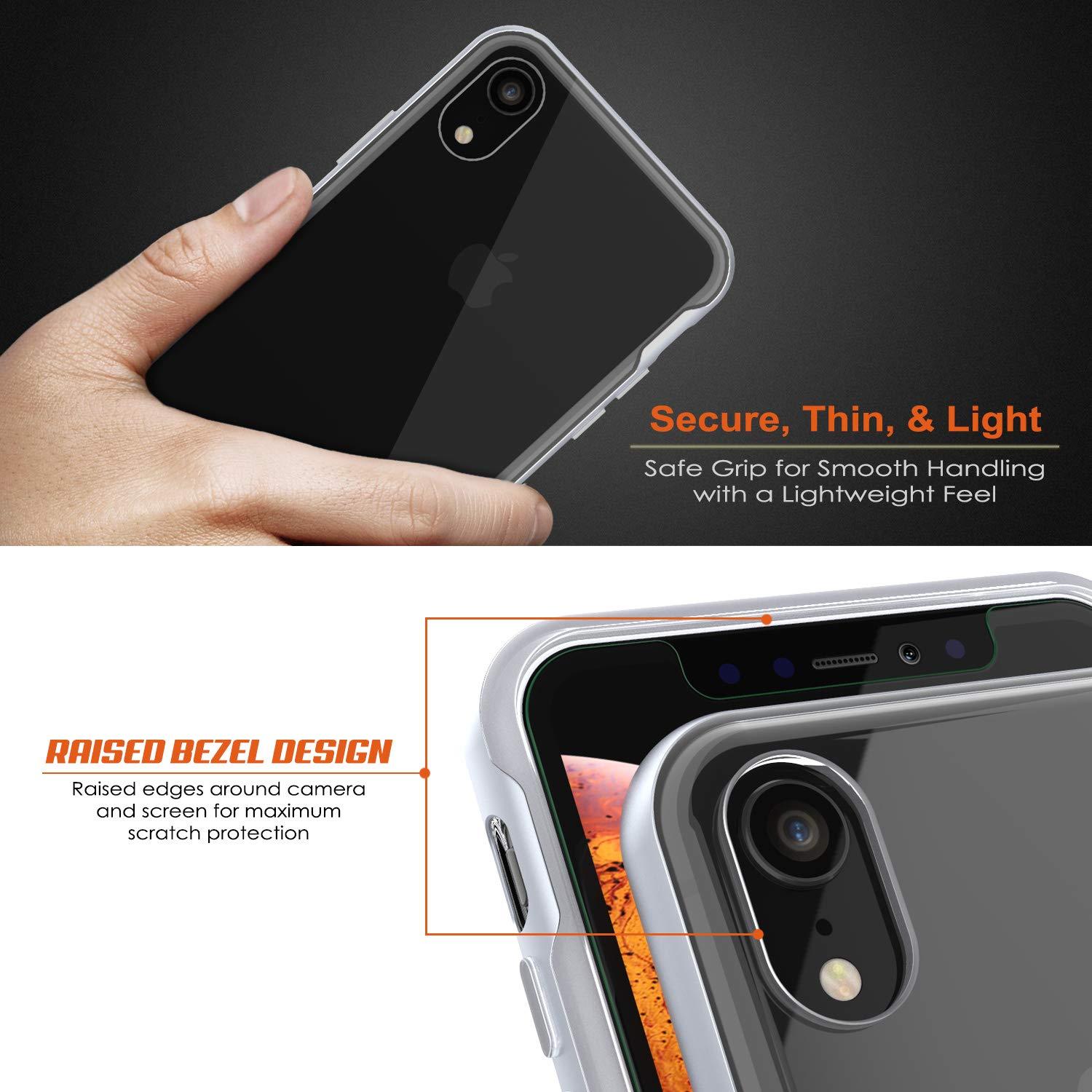 iPhone XR Case, PUNKcase [LUCID 3.0 Series] [Slim Fit] Armor Cover w/ Integrated Screen Protector [Silver]