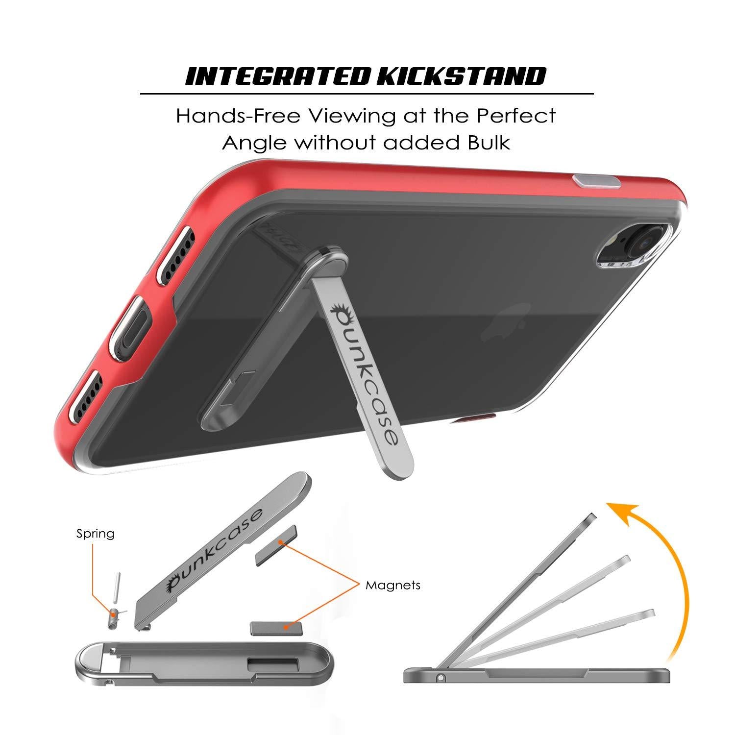 iPhone XR Case, PUNKcase [LUCID 3.0 Series] [Slim Fit] Armor Cover w/ Integrated Screen Protector [Red]