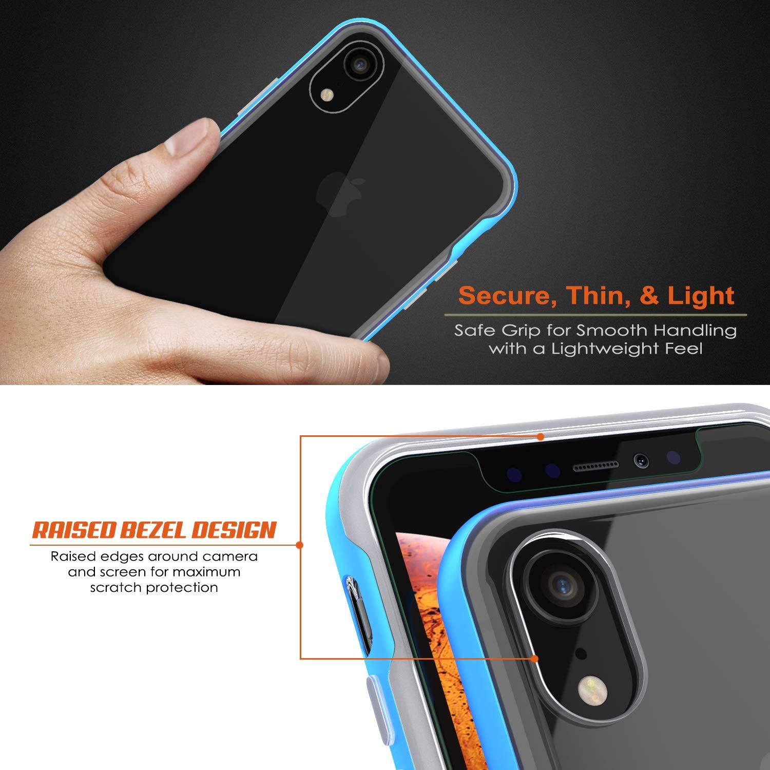 iPhone XR Case, PUNKcase [LUCID 3.0 Series] [Slim Fit] Armor Cover w/ Integrated Screen Protector [Blue]