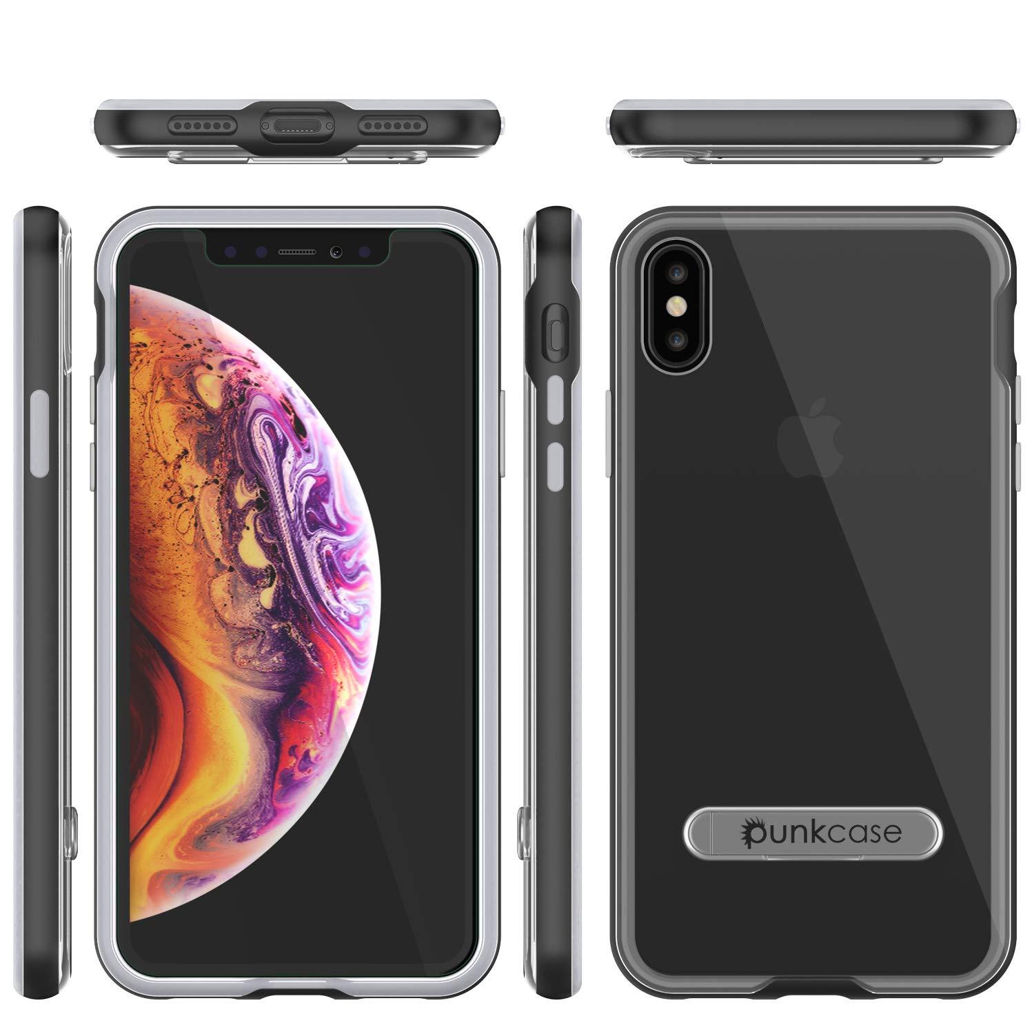 iPhone XS Max Case, PUNKcase [LUCID 3.0 Series] [Slim Fit] Armor Cover w/ Integrated Screen Protector [Black]